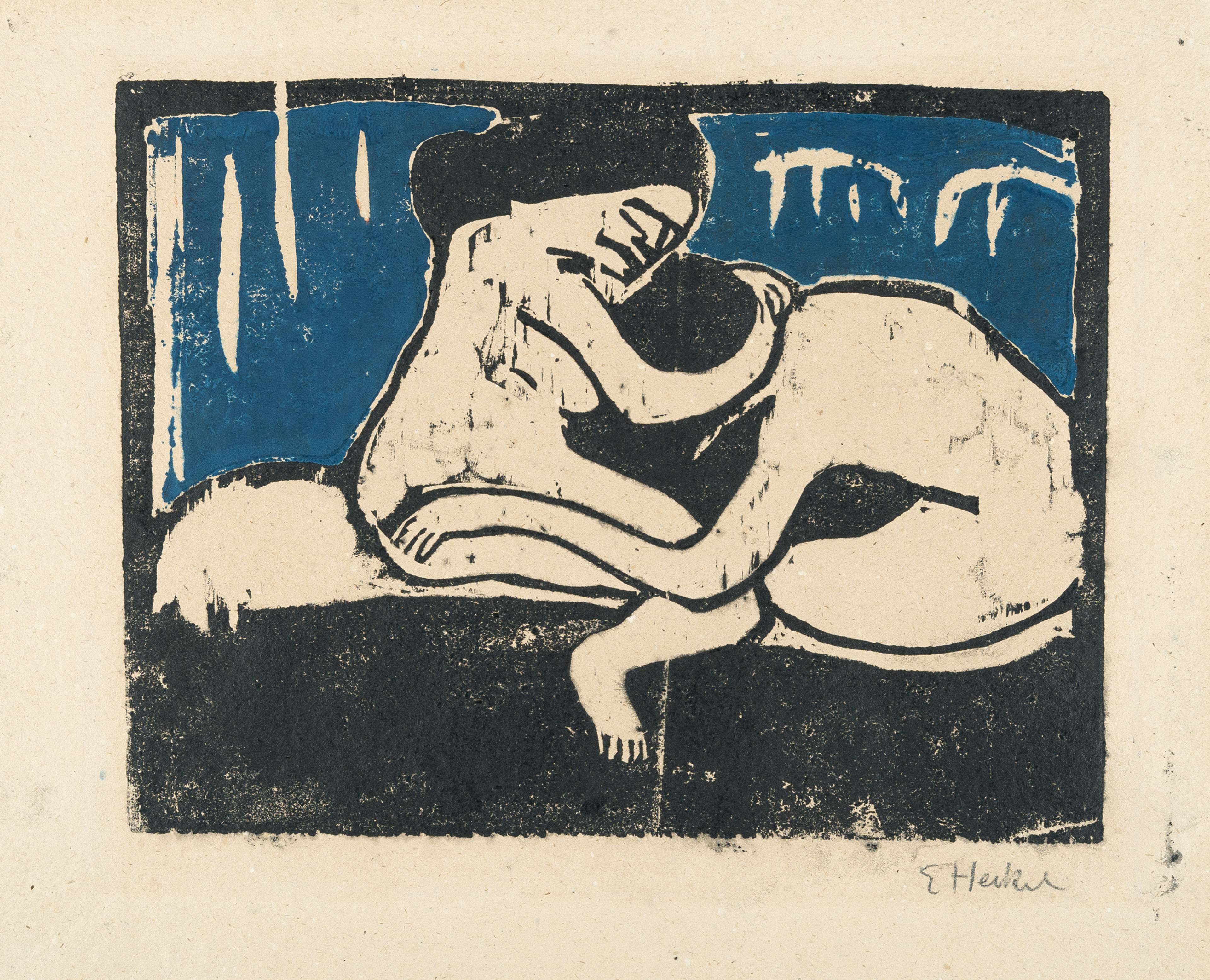 Lovers - Signed Print by Erich Heckel 1910 - MyArtBroker