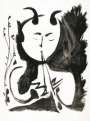 Pablo Picasso: Faune Musicien N°4 - Signed Print