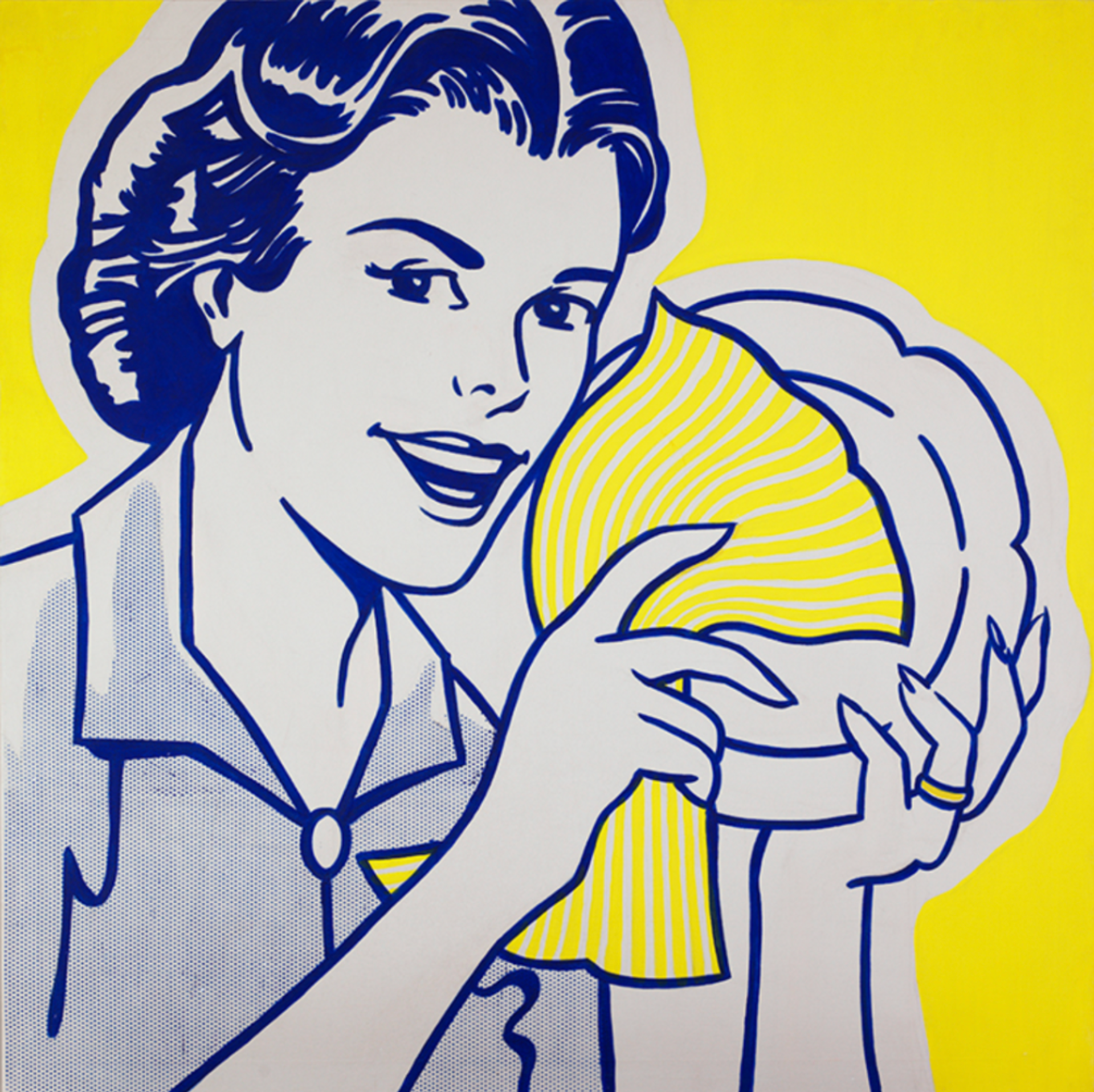 Woman With Dish Rag (Woman Drying Dish) by Roy Lichtenstein 