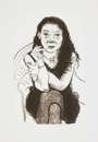 David Hockney: Brenda With Cigarette - Signed Print