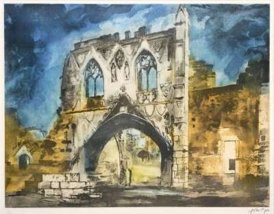 Kirkham Priory Gateway - Signed Print by John Piper 1988 - MyArtBroker