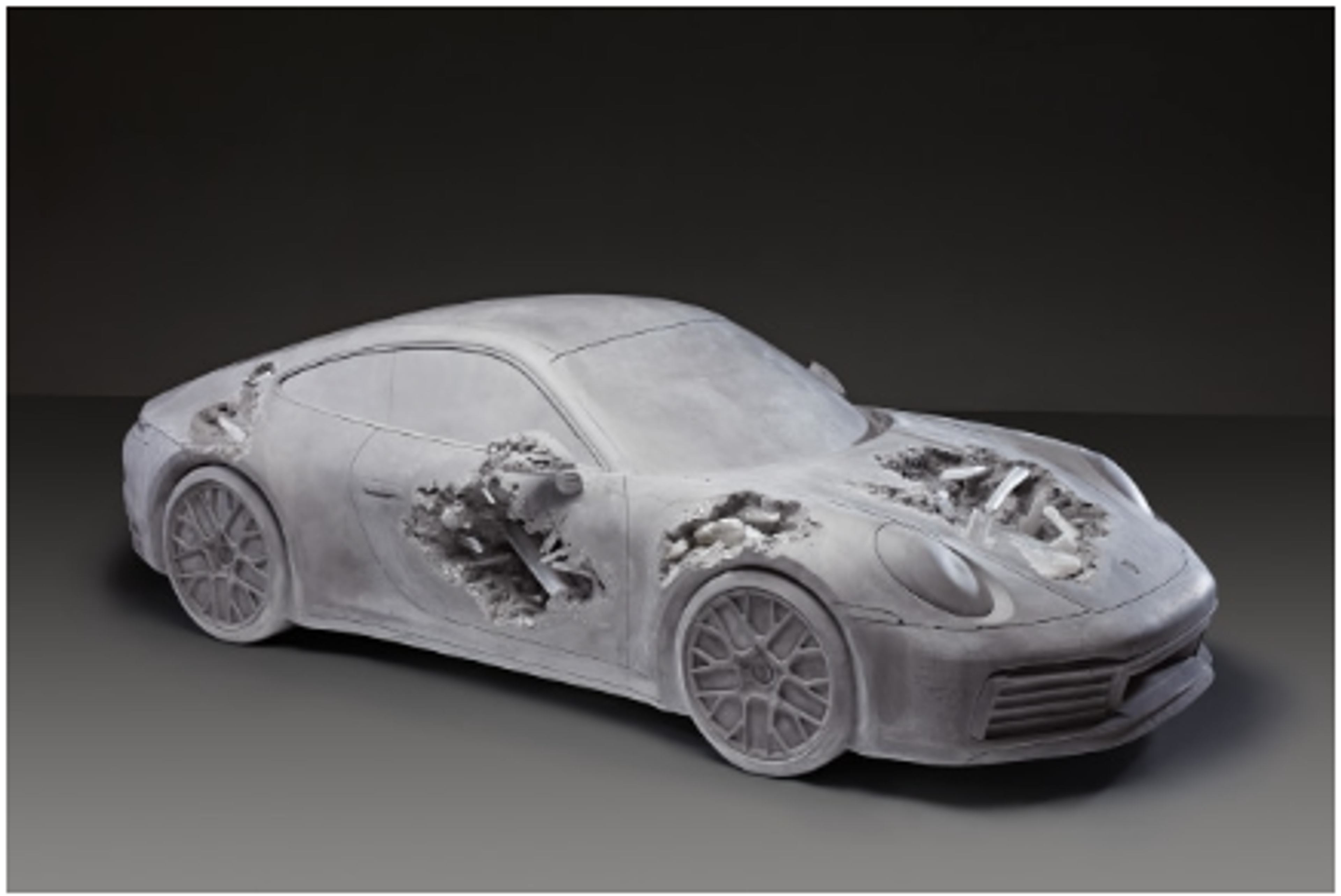 Grey Selenite Eroded Porsche by Daniel Arsham - Phillips 
