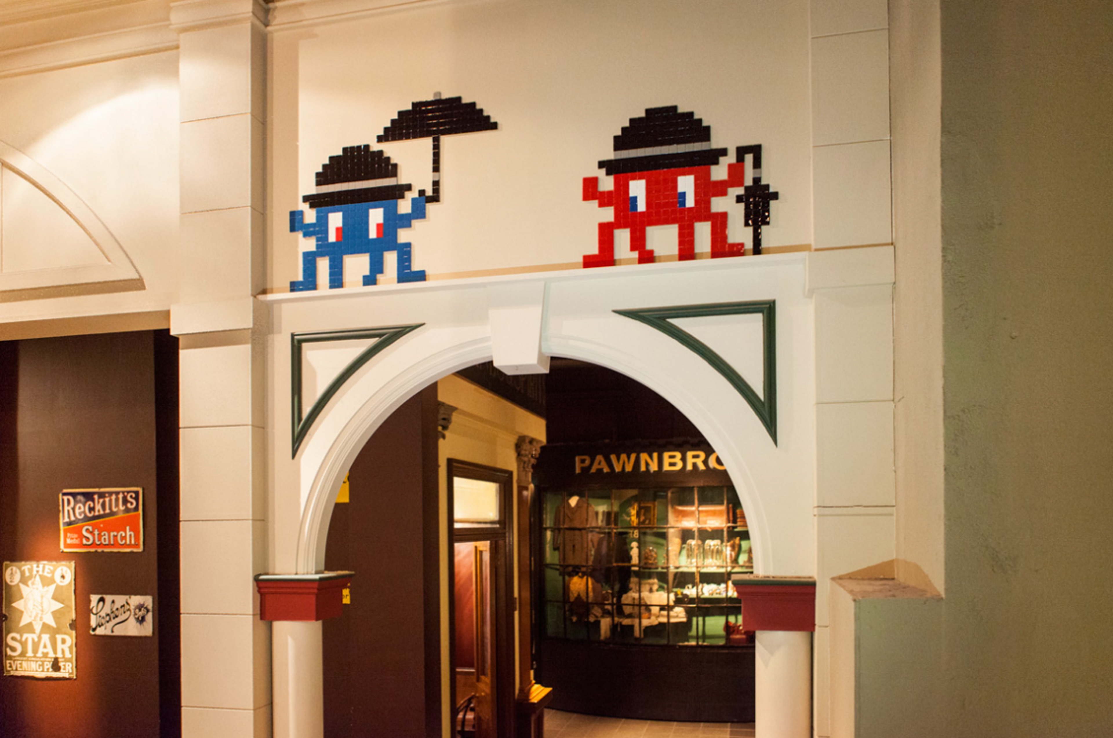Space Invader Pair, Museum of London