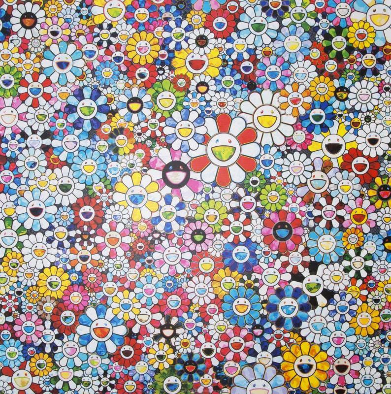 smile_01 w M.F mebae 村上隆 murakami flower 村上隆Takashi Murakami | A：有微笑臉的花；B：未來會充滿微笑