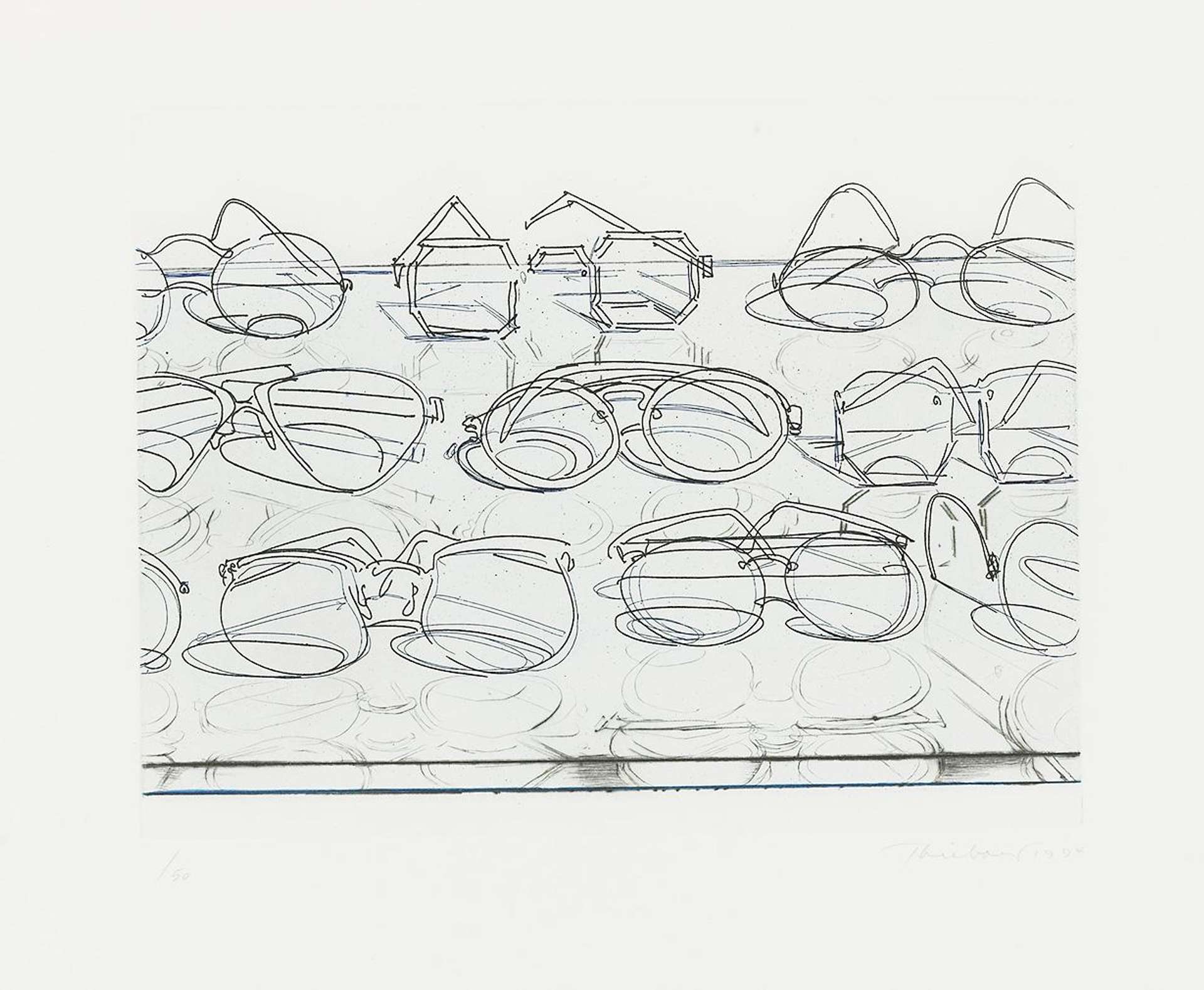 Eyeglasses - Signed Print by Wayne Thiebaud 1994 - MyArtBroker