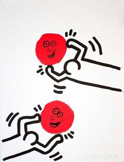 Keith Haring: The Story Of Red And Blue 11 - Signed Print