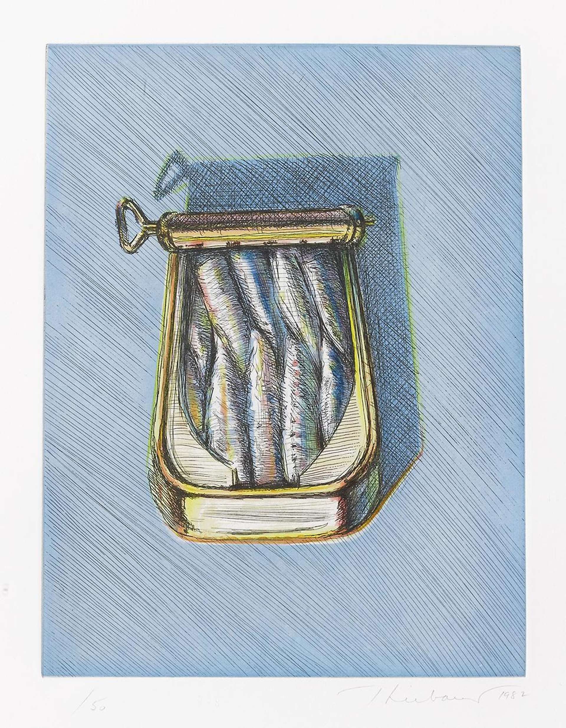 Sardines - Signed Print by Wayne Thiebaud 1982 - MyArtBroker