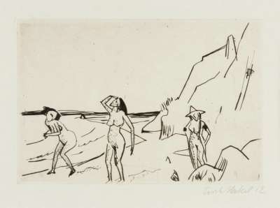 Women On The Beach - Signed Print by Erich Heckel 1912 - MyArtBroker