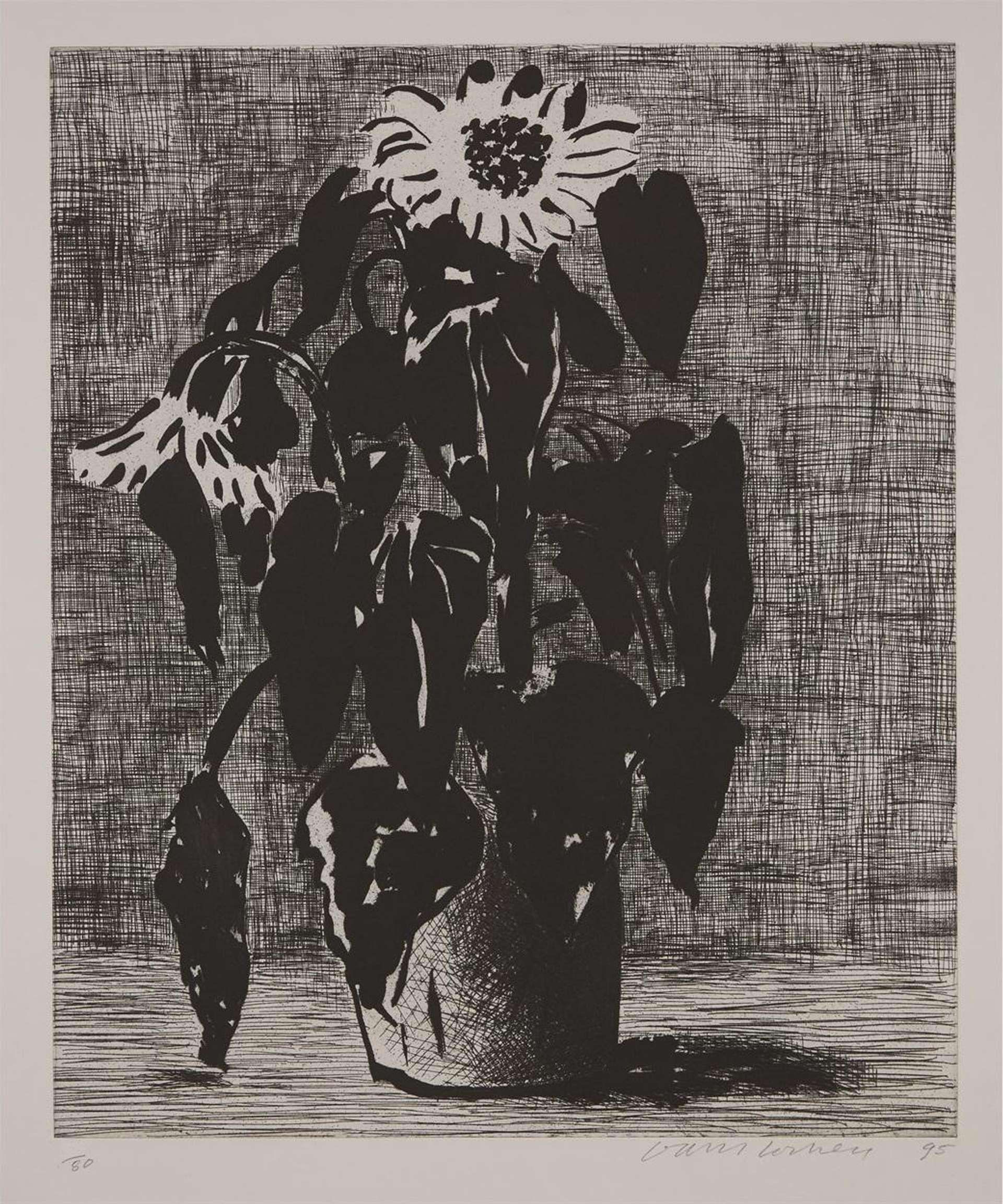 Sunflower I - Signed Print by David Hockney 1995 - MyArtBroker