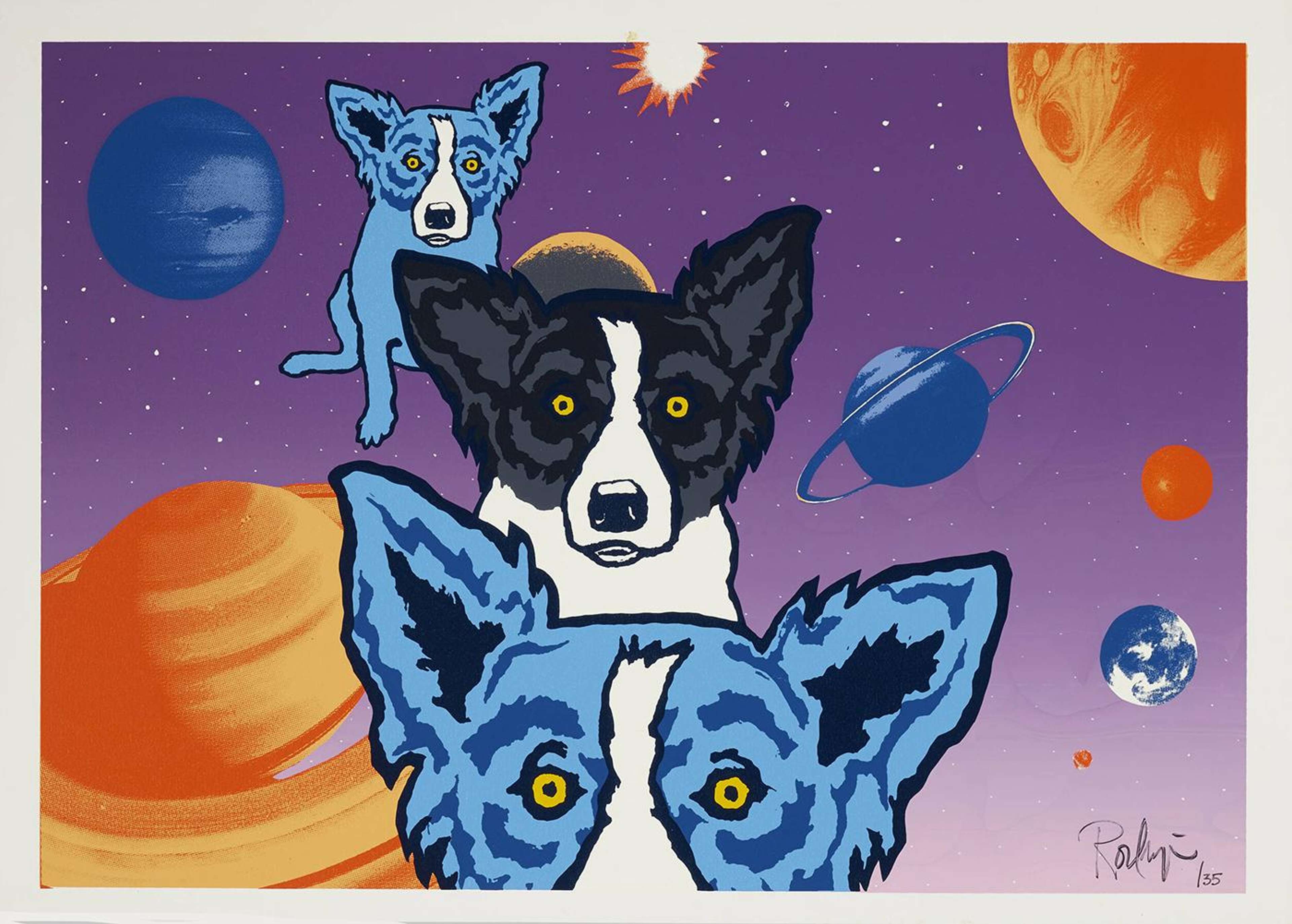 Tiffany's Universe - Signed Print by George Rodrigue 1993 - MyArtBroker