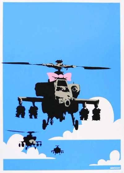 Banksy: Happy Choppers - Unsigned Print