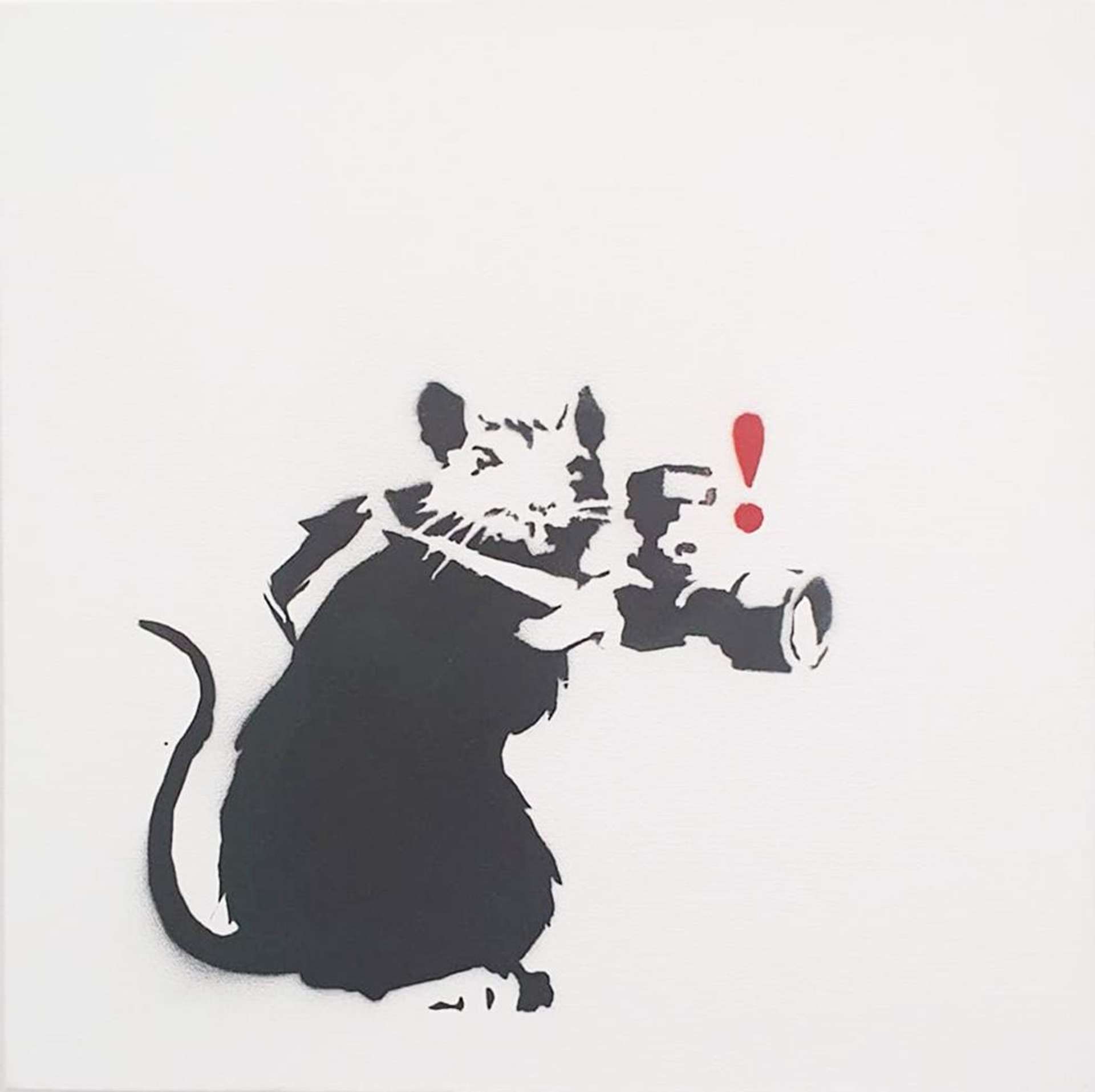 Paparazzi Rat - Signed Spray Paint by Banksy 2004 - MyArtBroker