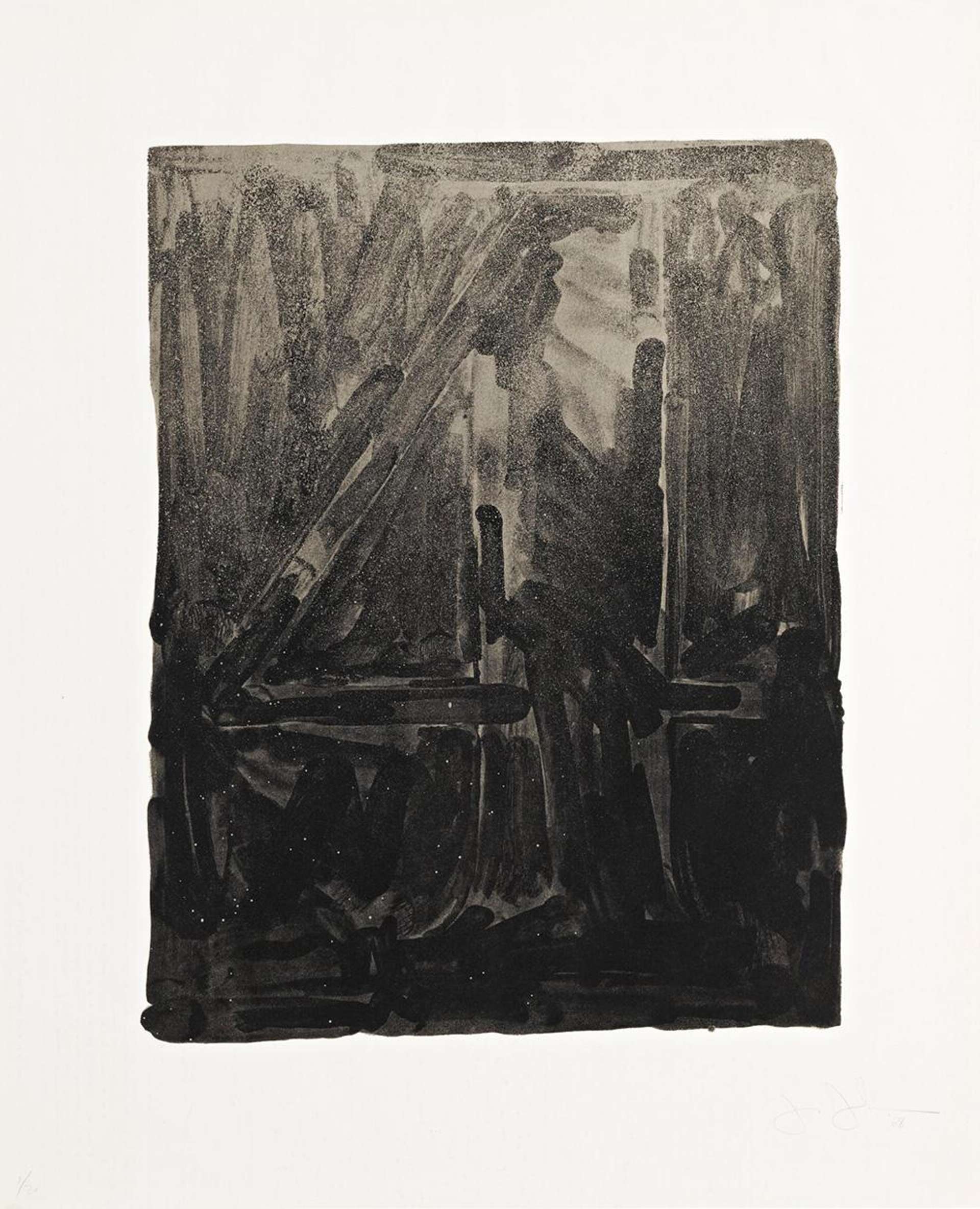 Figure 4 (Black Numeral) - Signed Print by Jasper Johns 1968 - MyArtBroker