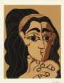Pablo Picasso: Portrait De Jacqueline Au Bandeau, Accoudée - Signed Print