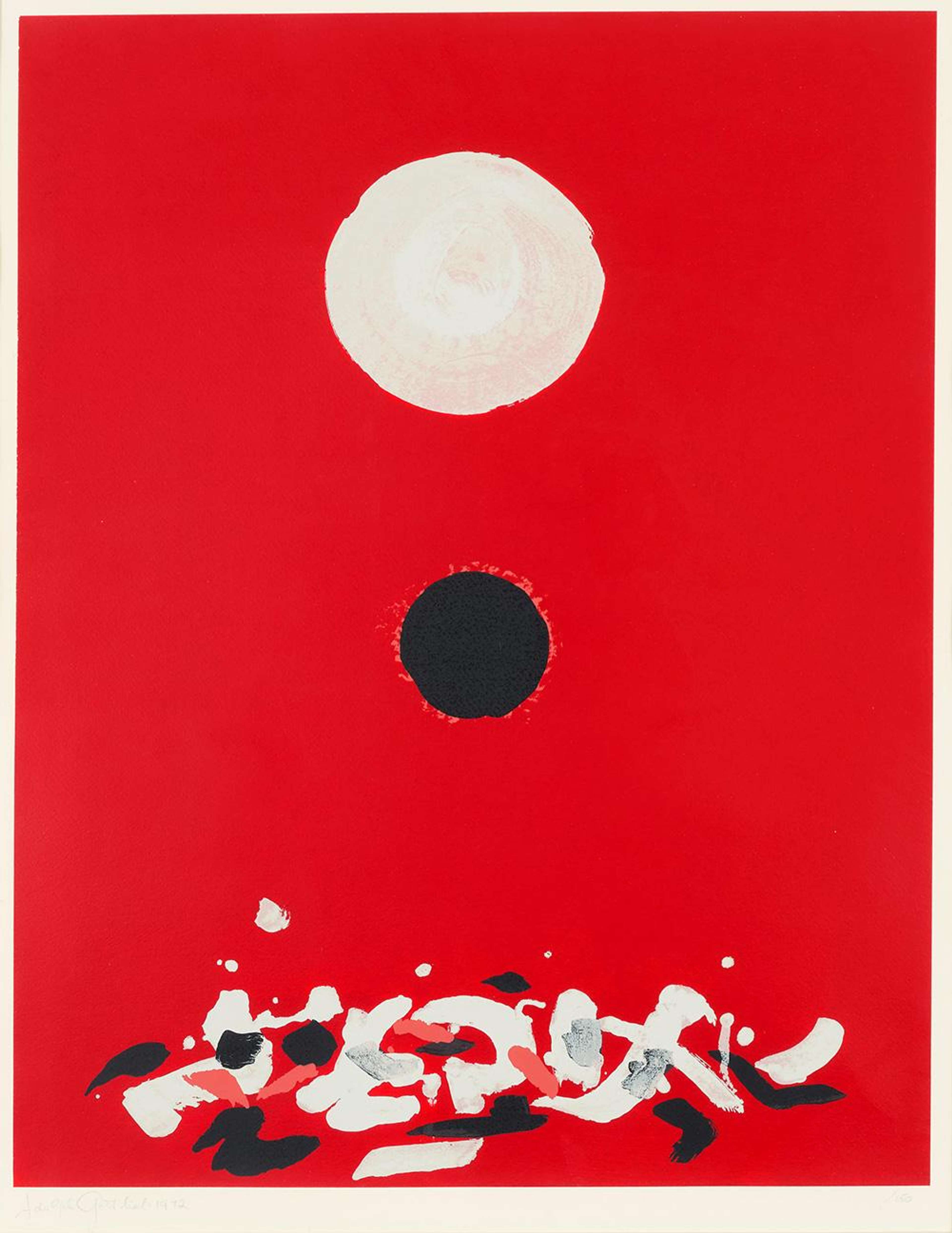 Crimson Ground - Signed Print by Adolph Gottlieb 1972 - MyArtBroker