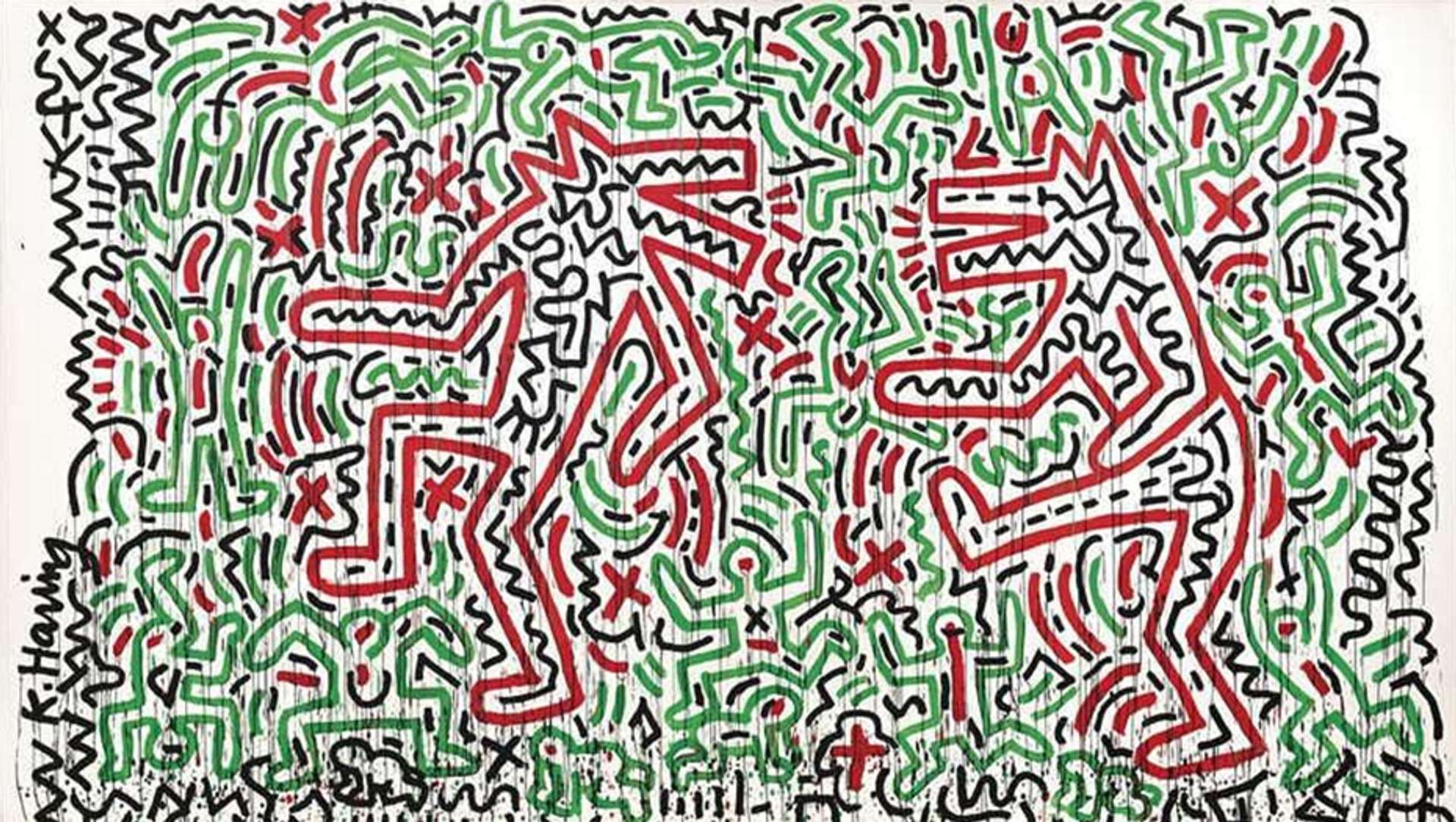 Untitled (Dancing Dogs) by Keith Haring