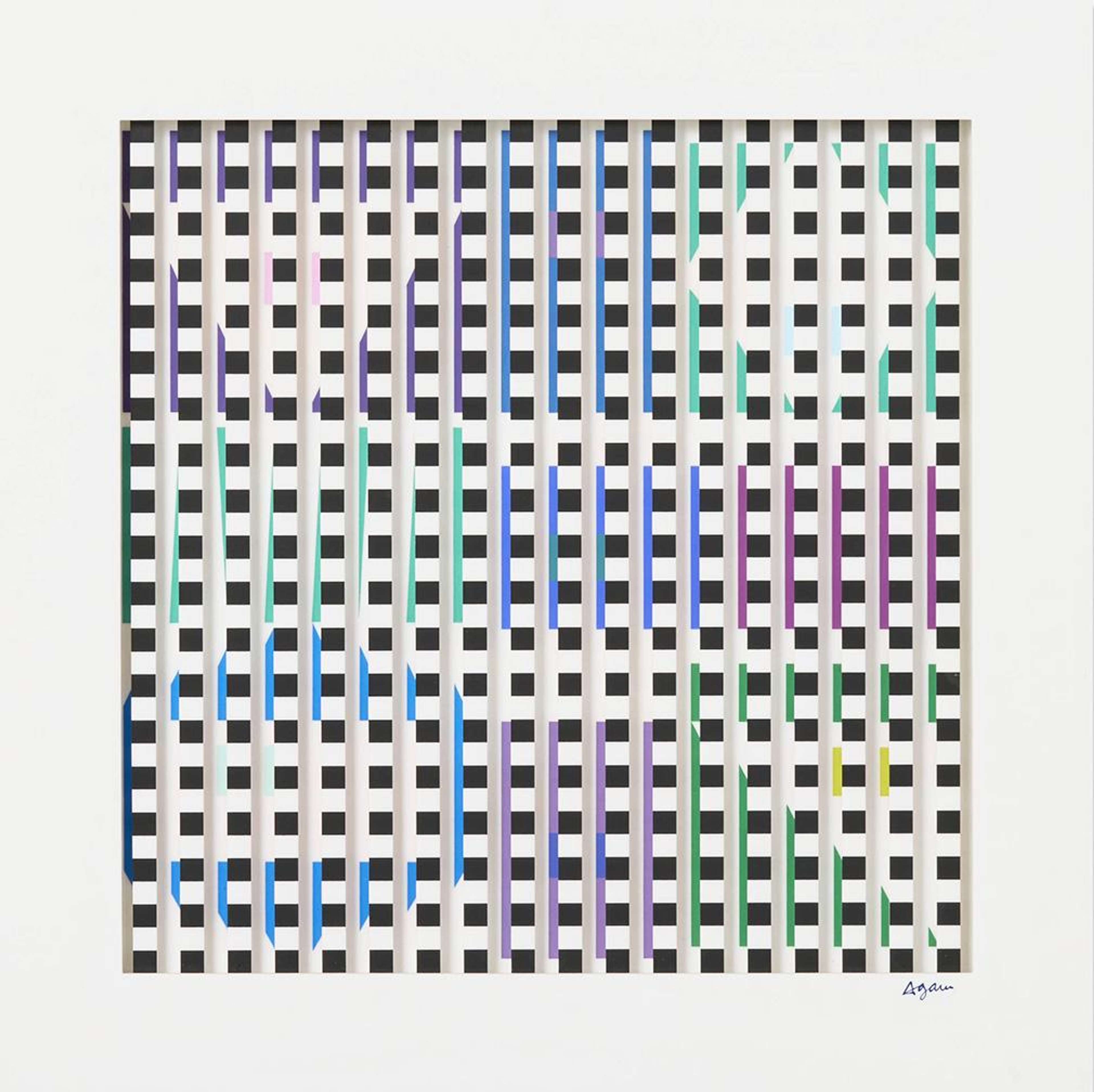 Hidden Image - Signed Print by Yaacov Agam 1978 - MyArtBroker