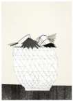 Untitled With Grey Leaves - Signed Print