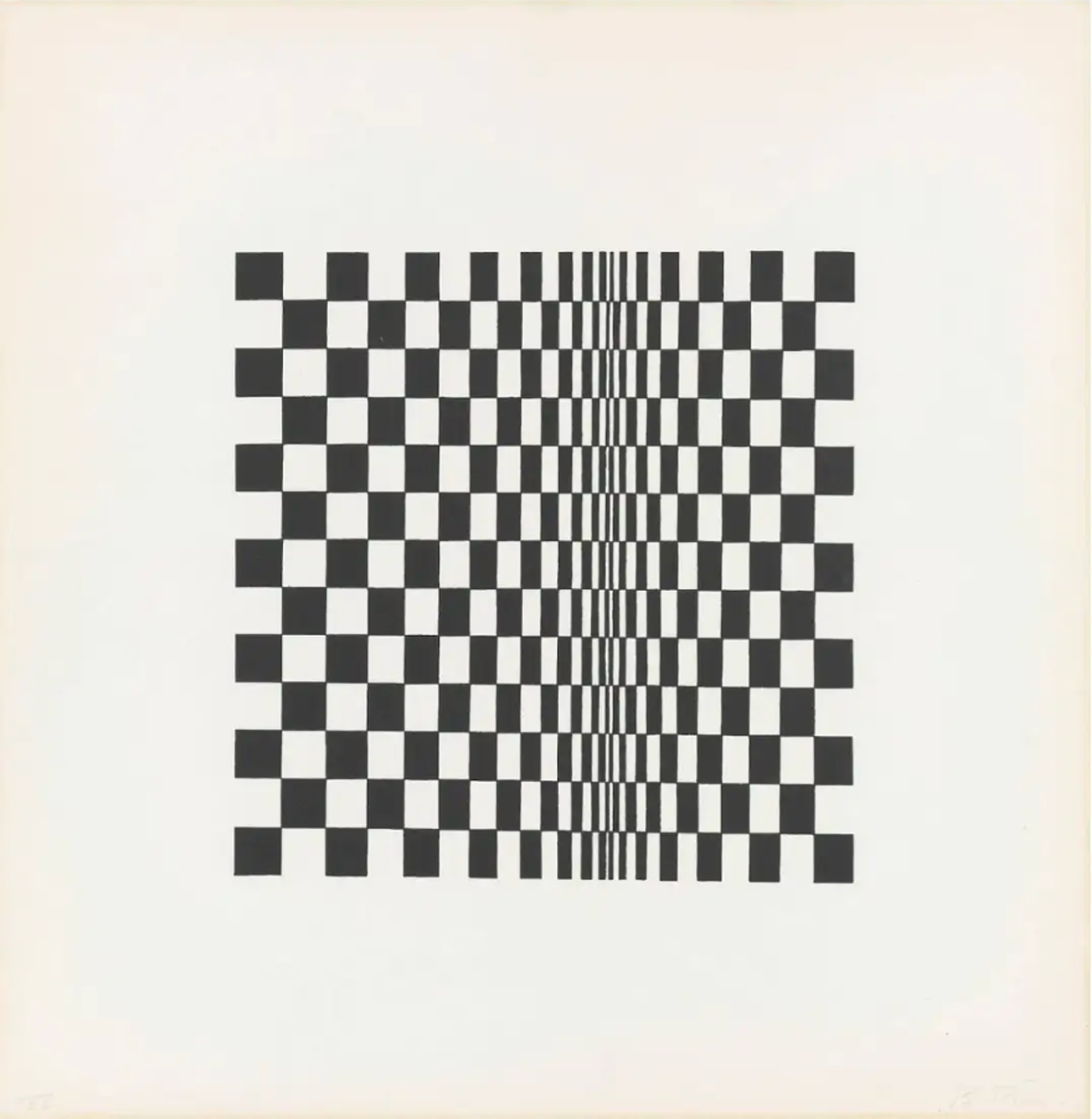 Untitled (Based On Movement In Squares) by Bridget Riley