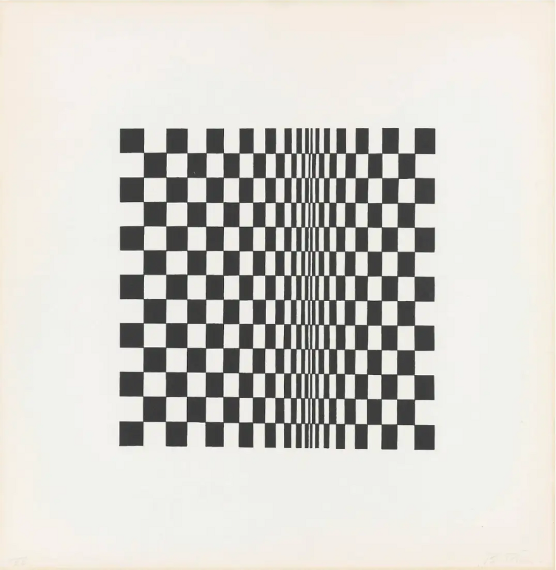 Untitled (Based On Movement In Squares) by Bridget Riley