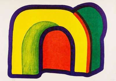 Howard Hodgkin: Arch (Composition With Red) - Signed Print