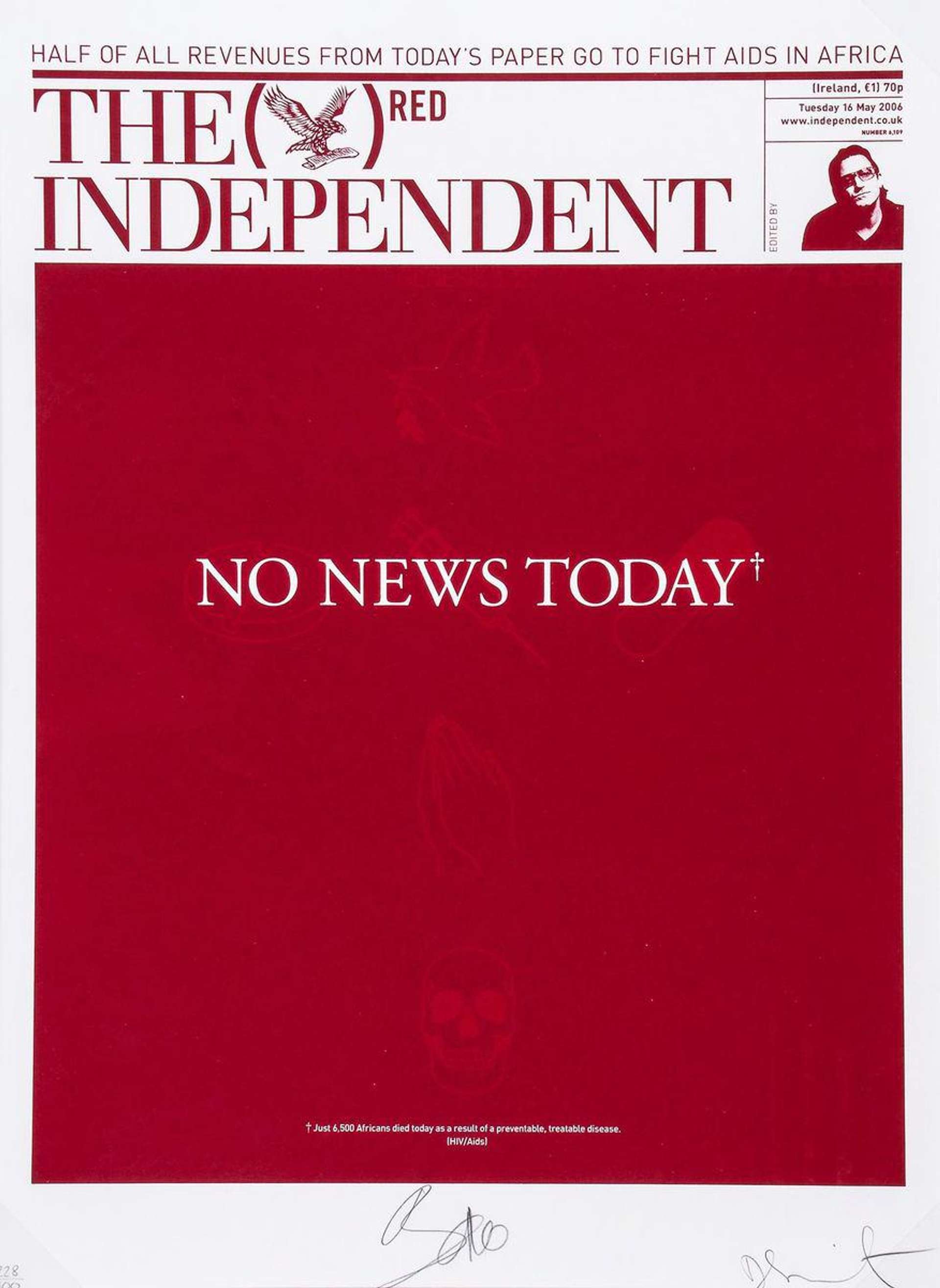 No News Today - Signed Print by Damien Hirst 2008 - MyArtBroker