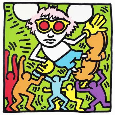 Keith Haring: Andy Mouse 2 - Signed Print