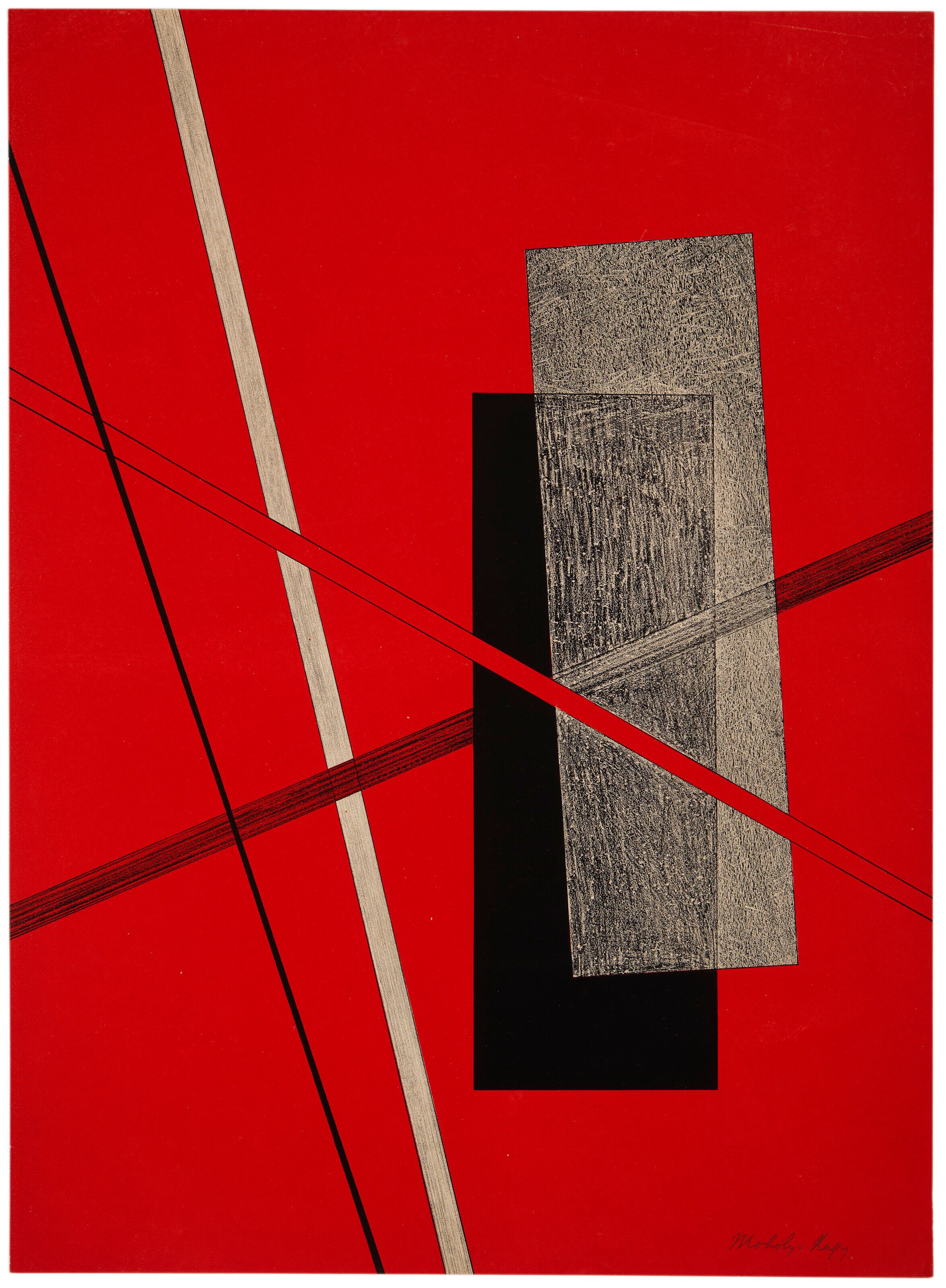 Laszlo Moholy-Nagy Konstruktion IV (Signed Print) 1923 | For