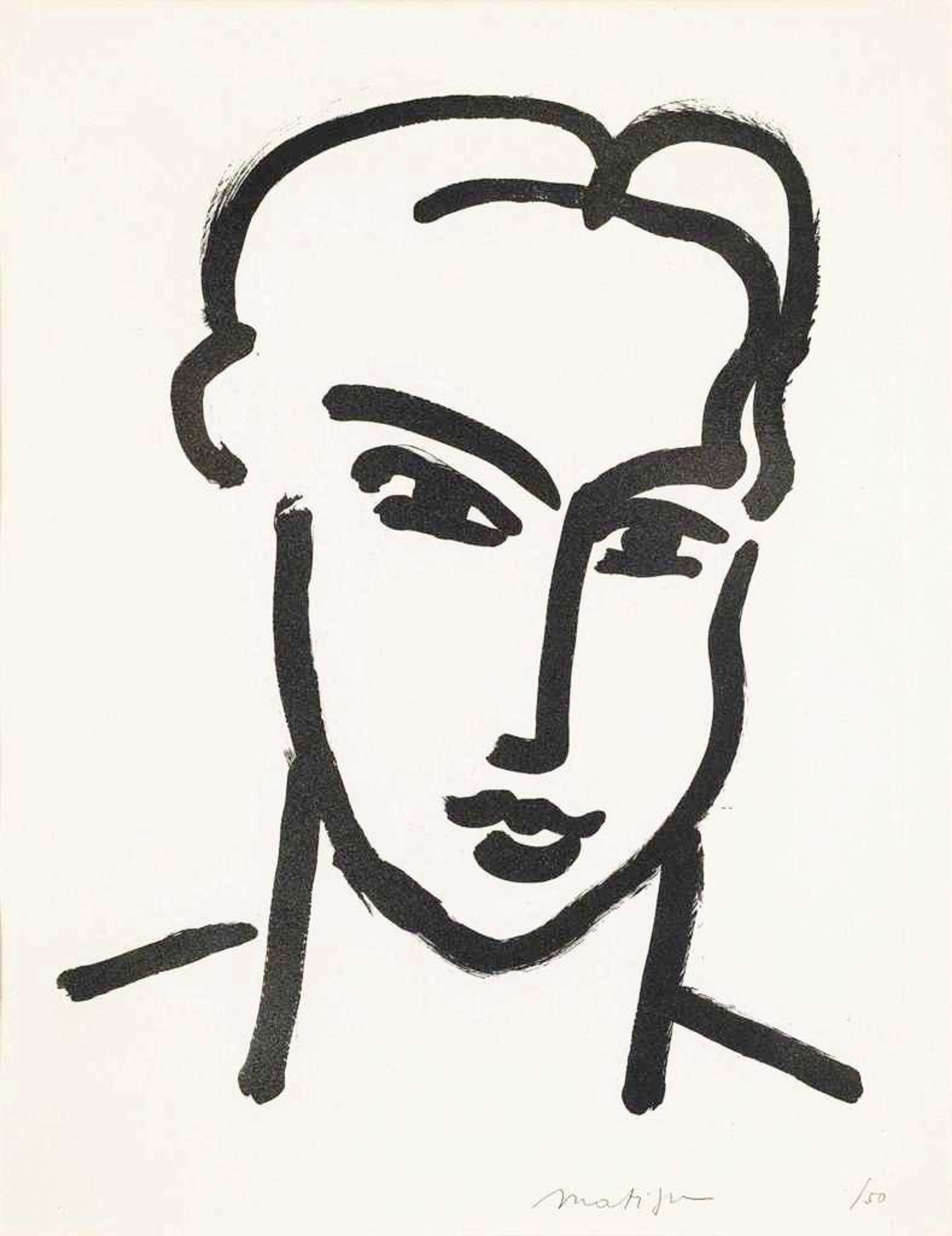 Grande Tête De Katia - undefined by Henri Matisse 1950 - MyArtBroker