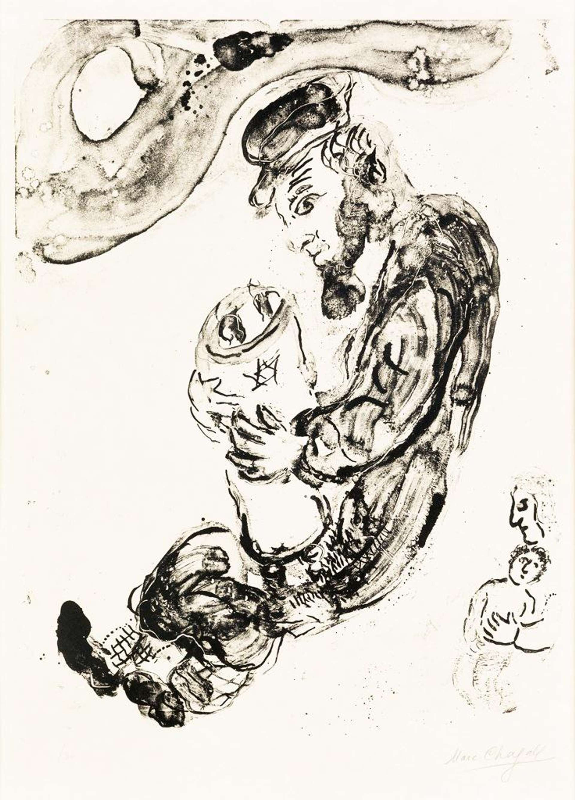 Marc Chagall: Sur La Neige - Signed Print