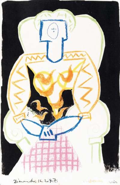 La Femme Au Fauteuil - Signed Print by Pablo Picasso 1947 - MyArtBroker