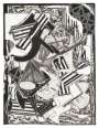 Frank Stella: La Penna Di Hu (black and white) - Signed Print
