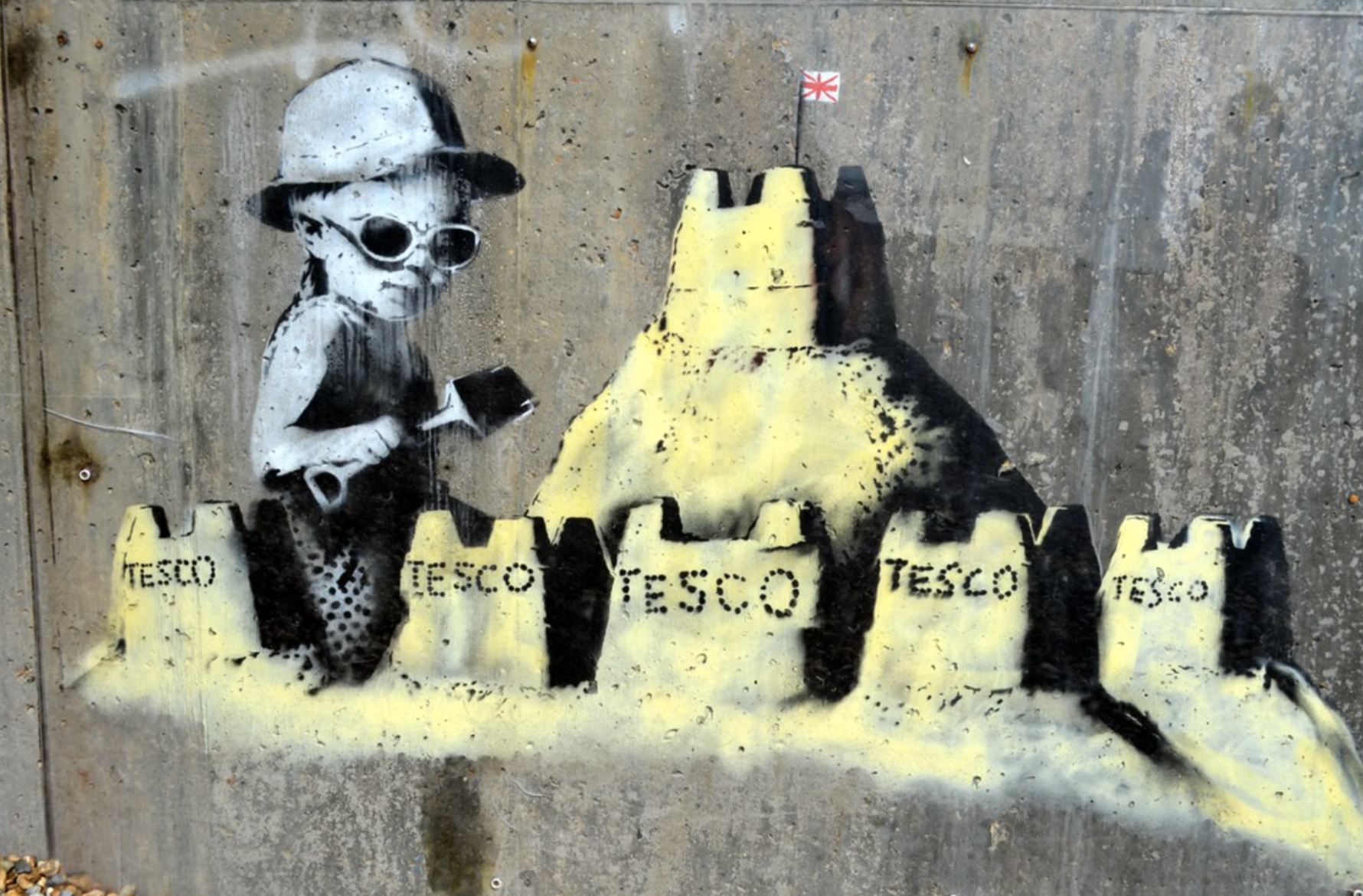 Banksy-Smiley Faucheuse Graffiti Mur Paillasson türmatte #102377 60x40cm 