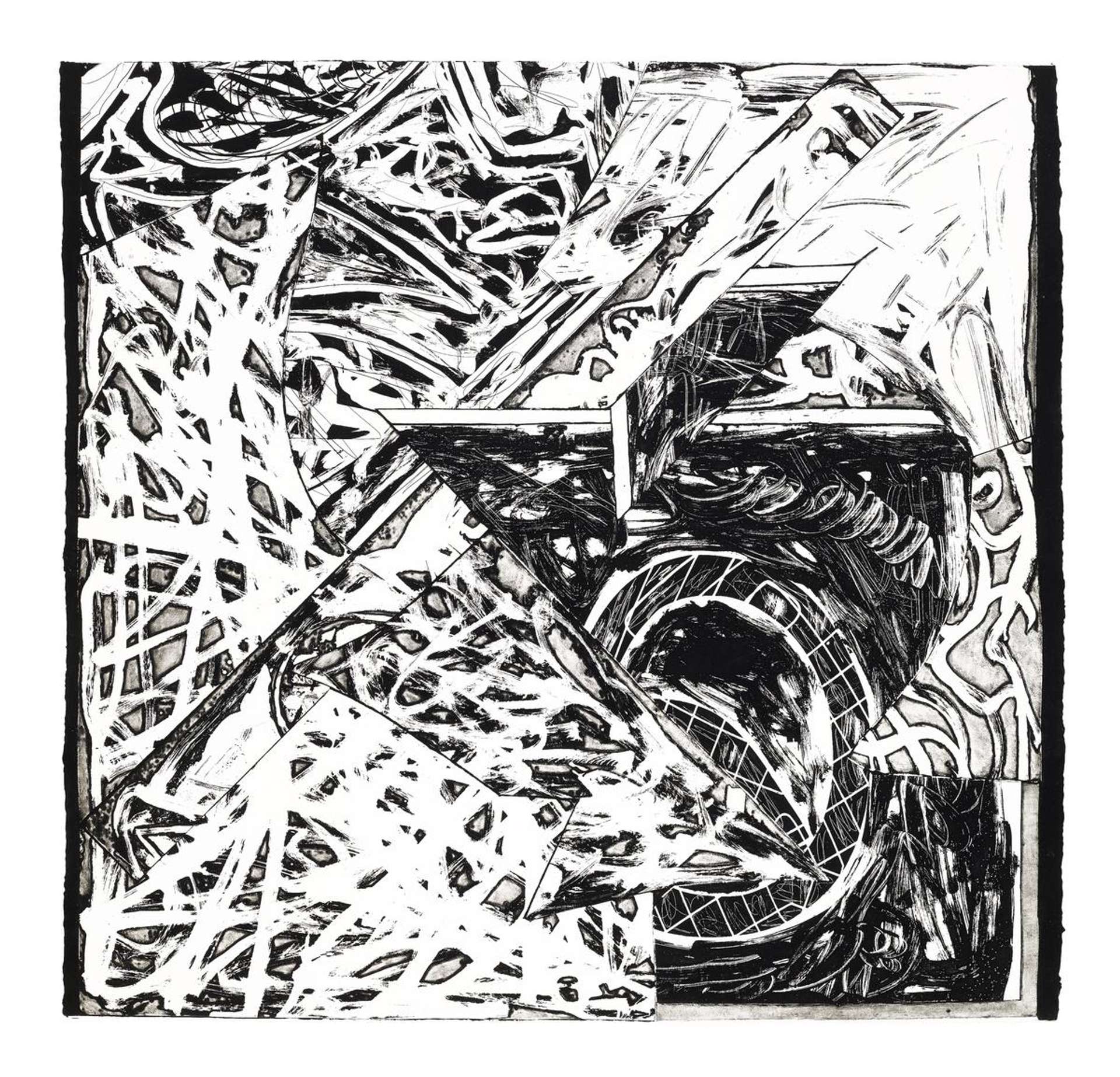 Frank Stella: Swan Engraving Square III - Signed Print