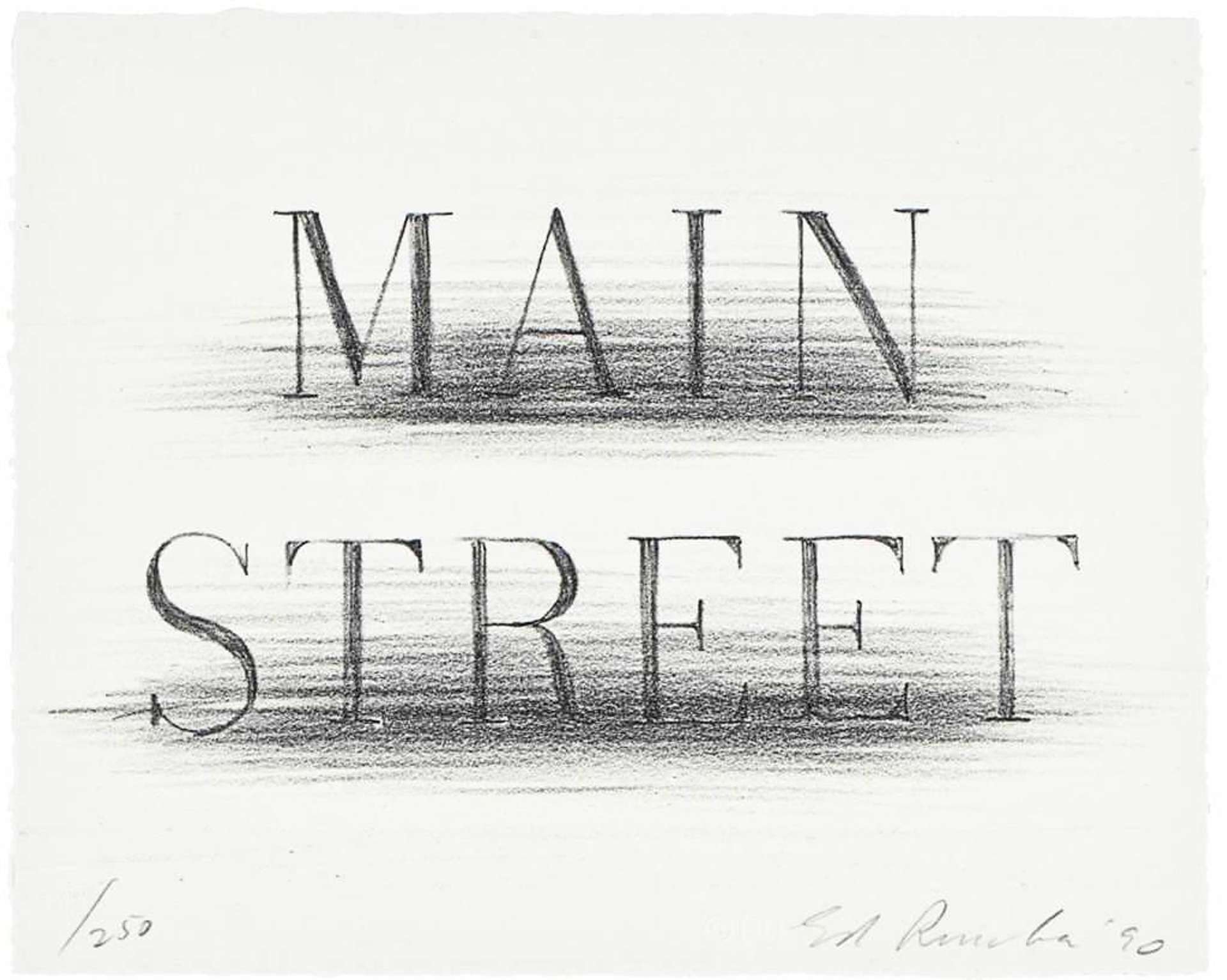 Ed Ruscha: Main Street - Signed Print