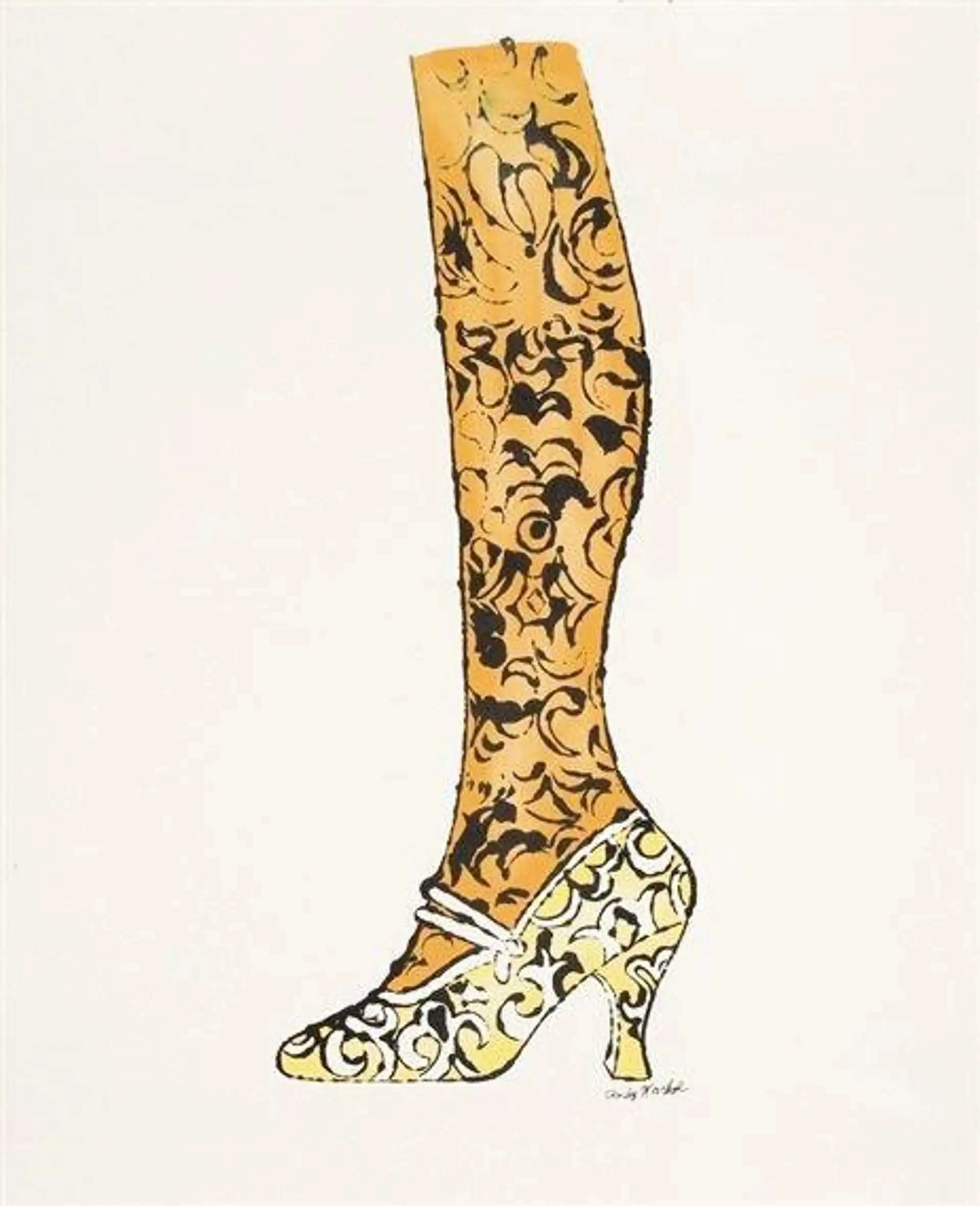 Shoe And Leg by Andy Warhol