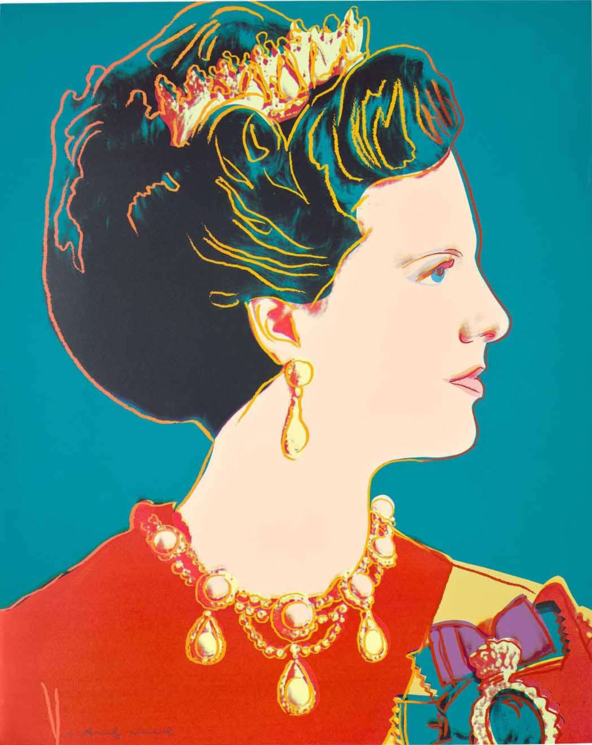 Queen Margrethe Of Denmark (F. & S. II.343) by Andy Warhol