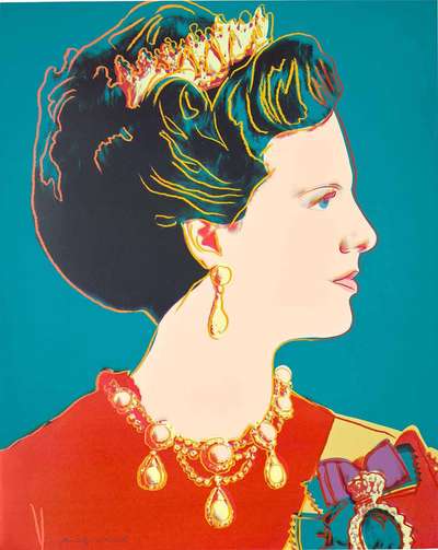 Andy Warhol: Queen Margrethe Of Denmark (F. & S. II.343) - Signed Print