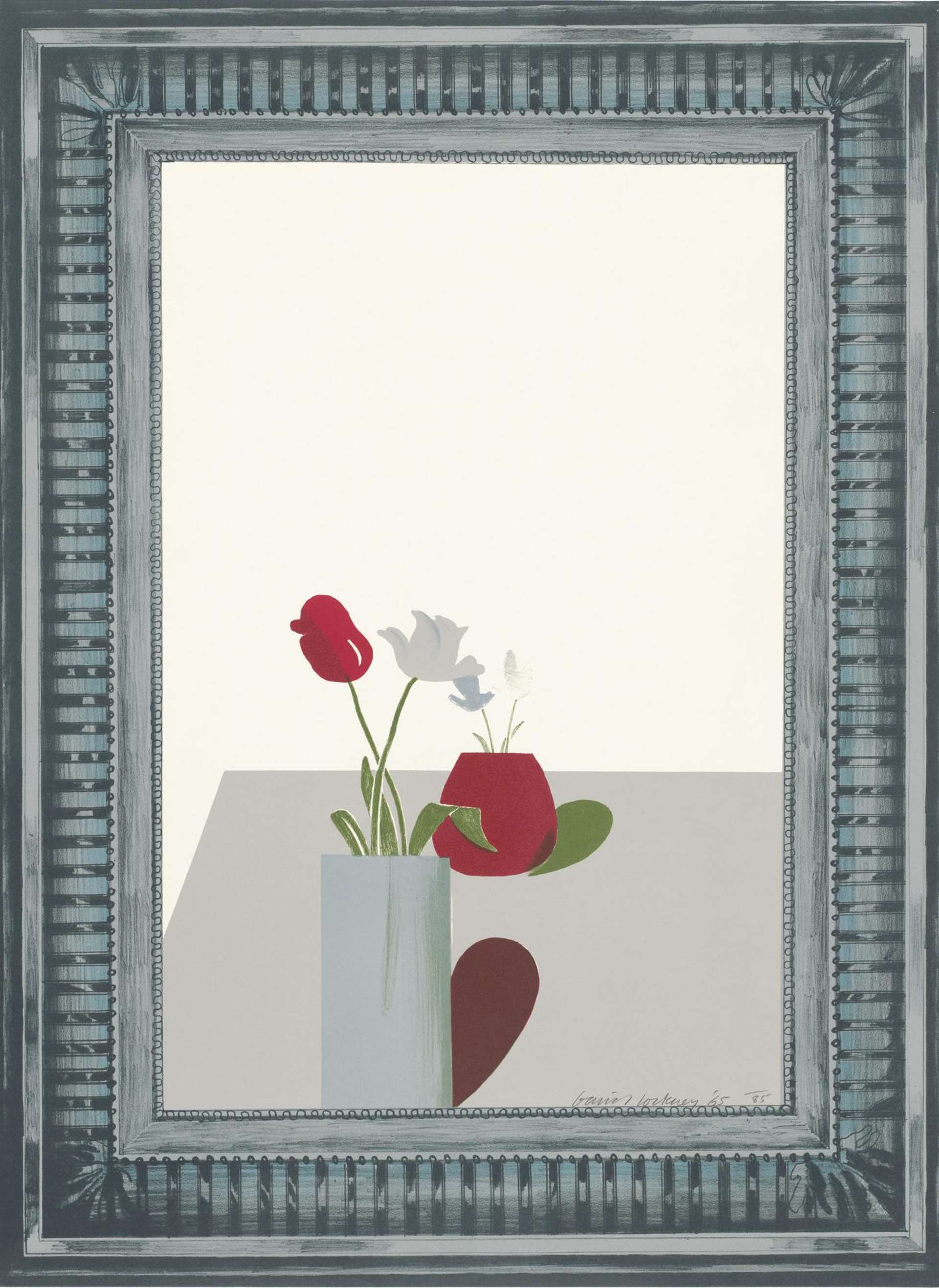 Picture Of A Still Life That Has An Elaborate Silver Frame - Signed Print by David Hockney 1965 - MyArtBroker