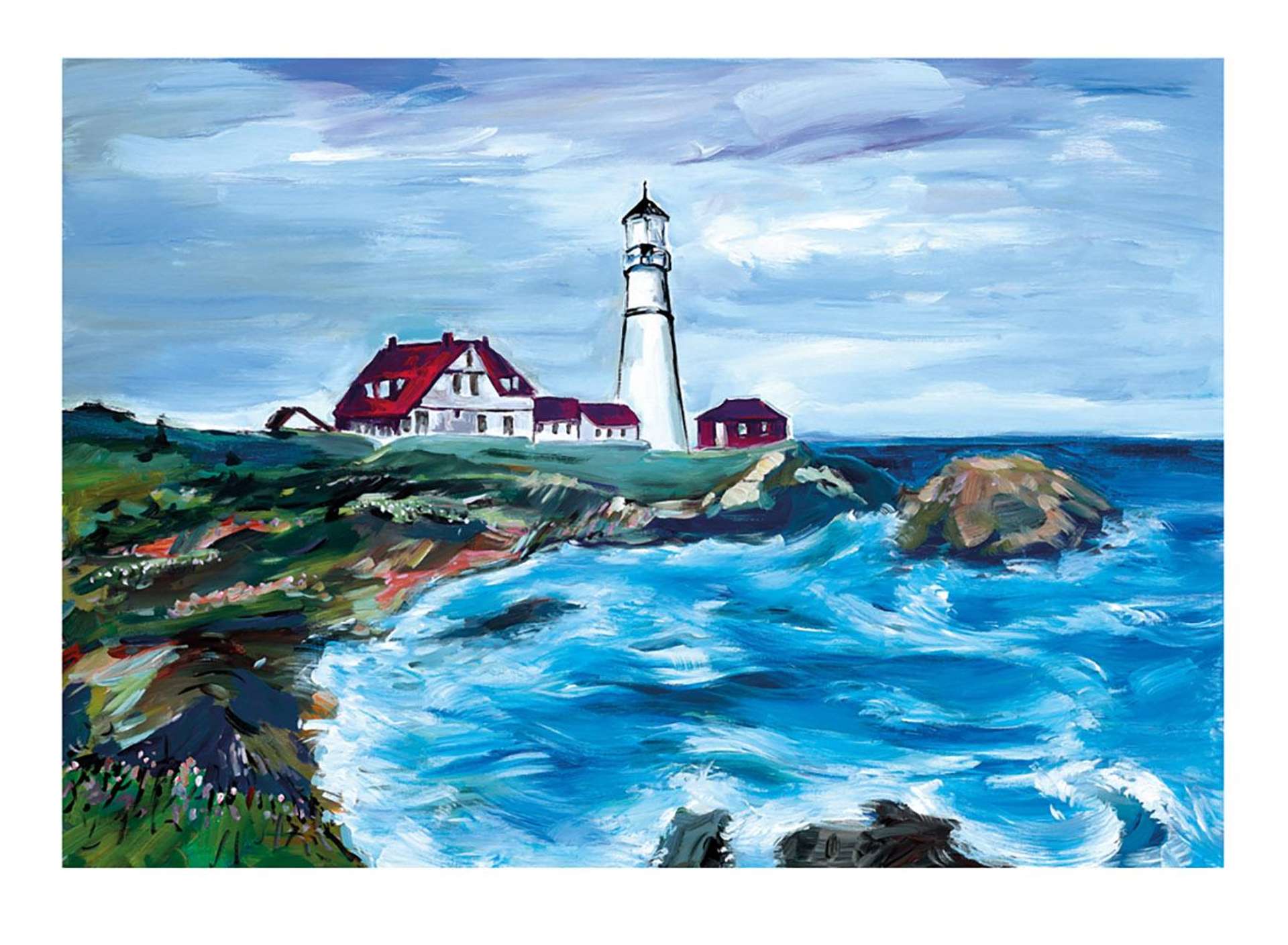 Lighthouse In Maine - Signed Print by Bob Dylan 2017 - MyArtBroker