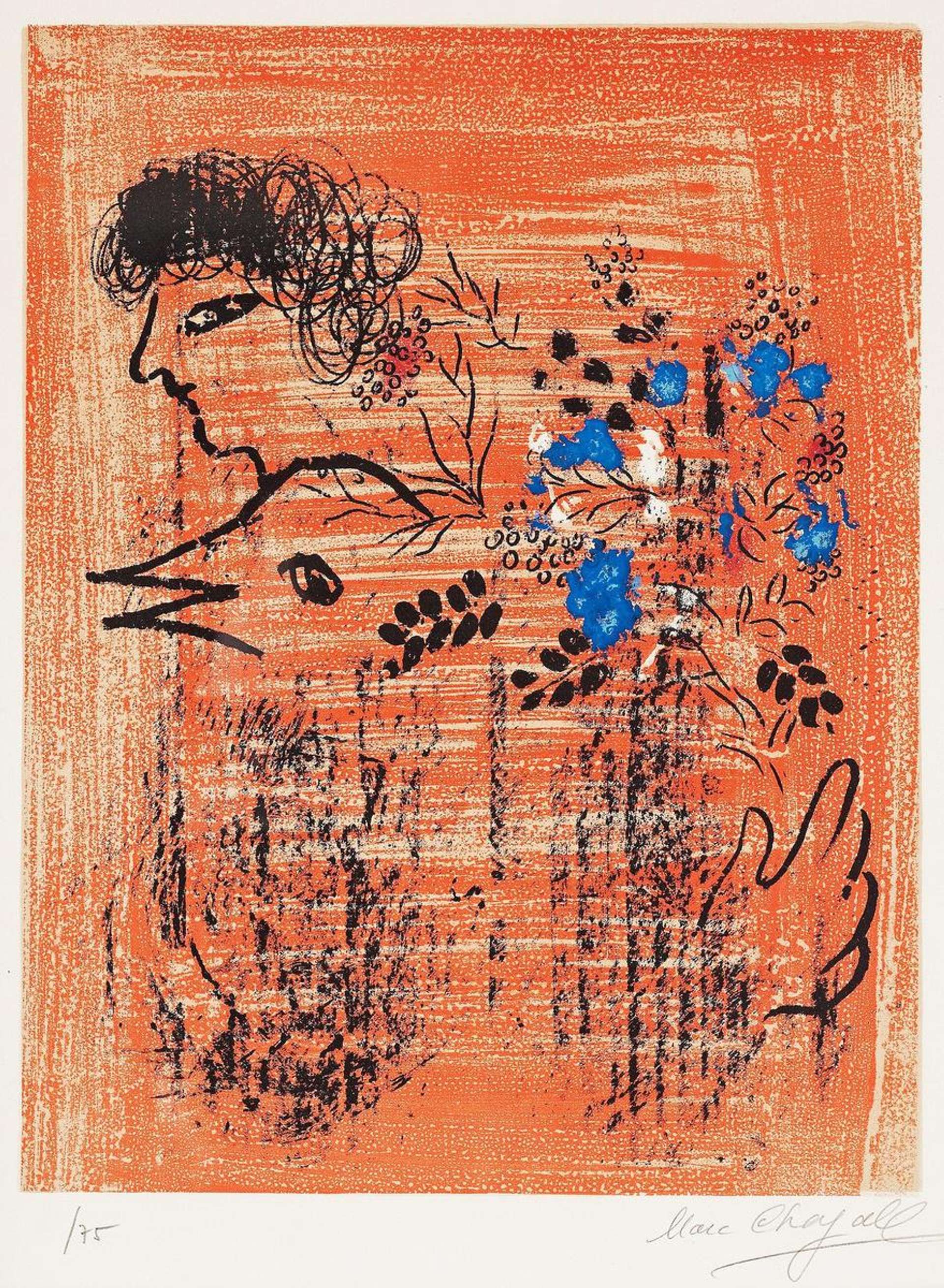 Bouquet À L’Oiseau - Signed Print by Marc Chagall 1960 - MyArtBroker