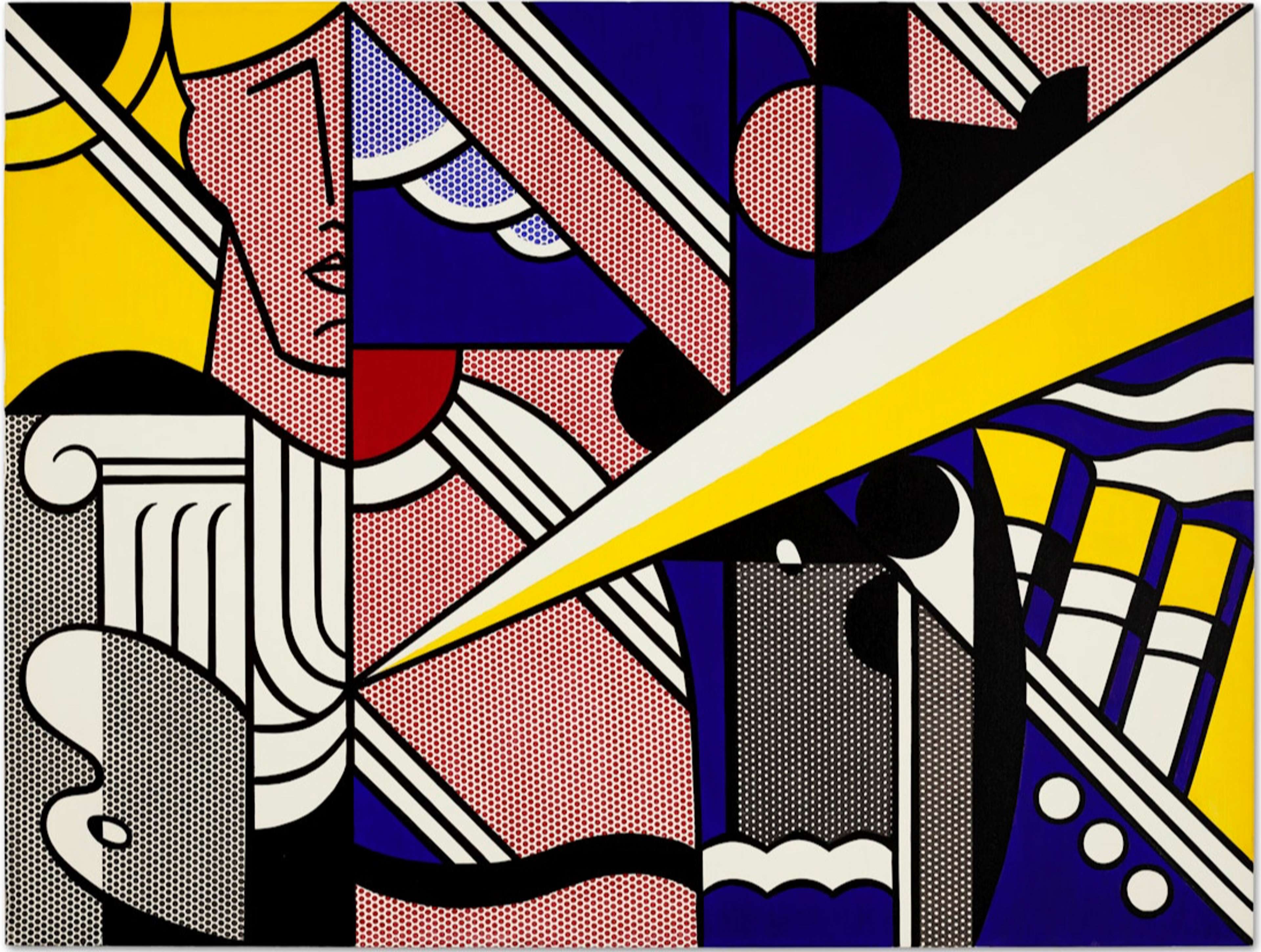 Modern painting with Ionic Column by Roy Lichtenstein 1967 