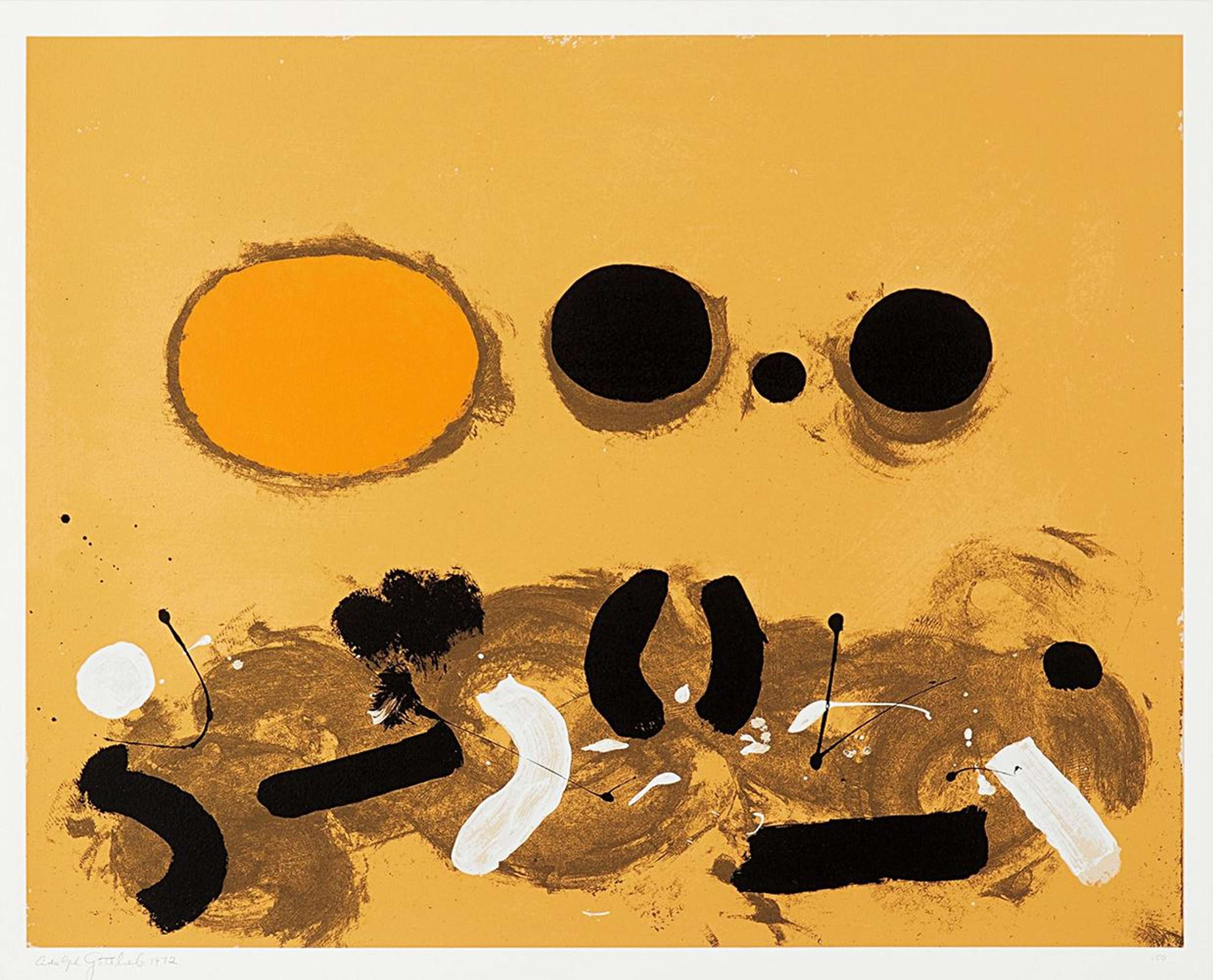 Orange Oval - Signed Print by Adolph Gottlieb 1972 - MyArtBroker