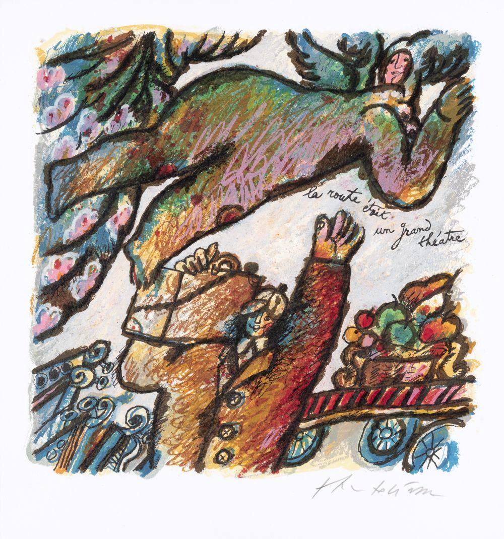 真作】【WISH】テオ・トビアス Theo Tobiasse「Le Theatre des Amants