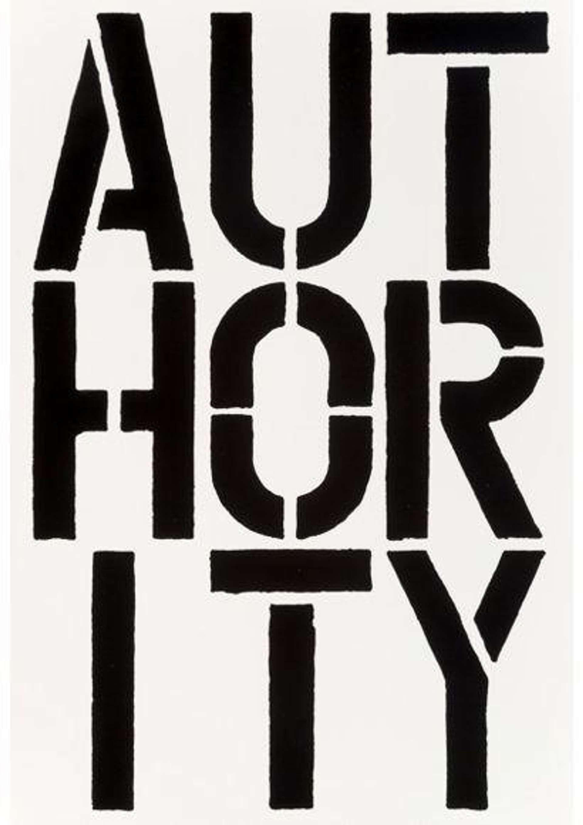 Authority - Unsigned Print by Christopher Wool 1989 - MyArtBroker