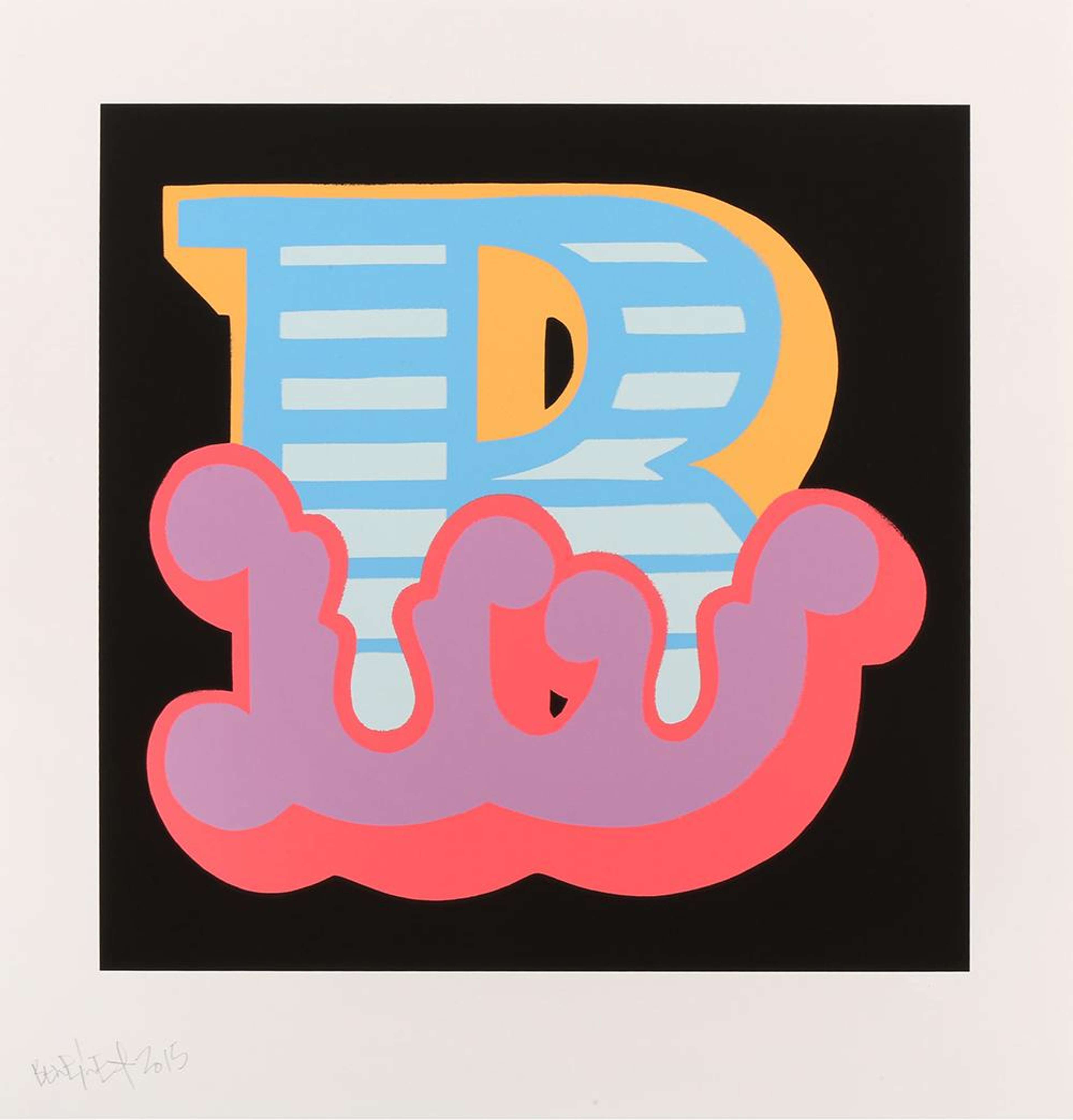 Letter B (pink) - Signed Print by Ben Eine 2015 - MyArtBroker