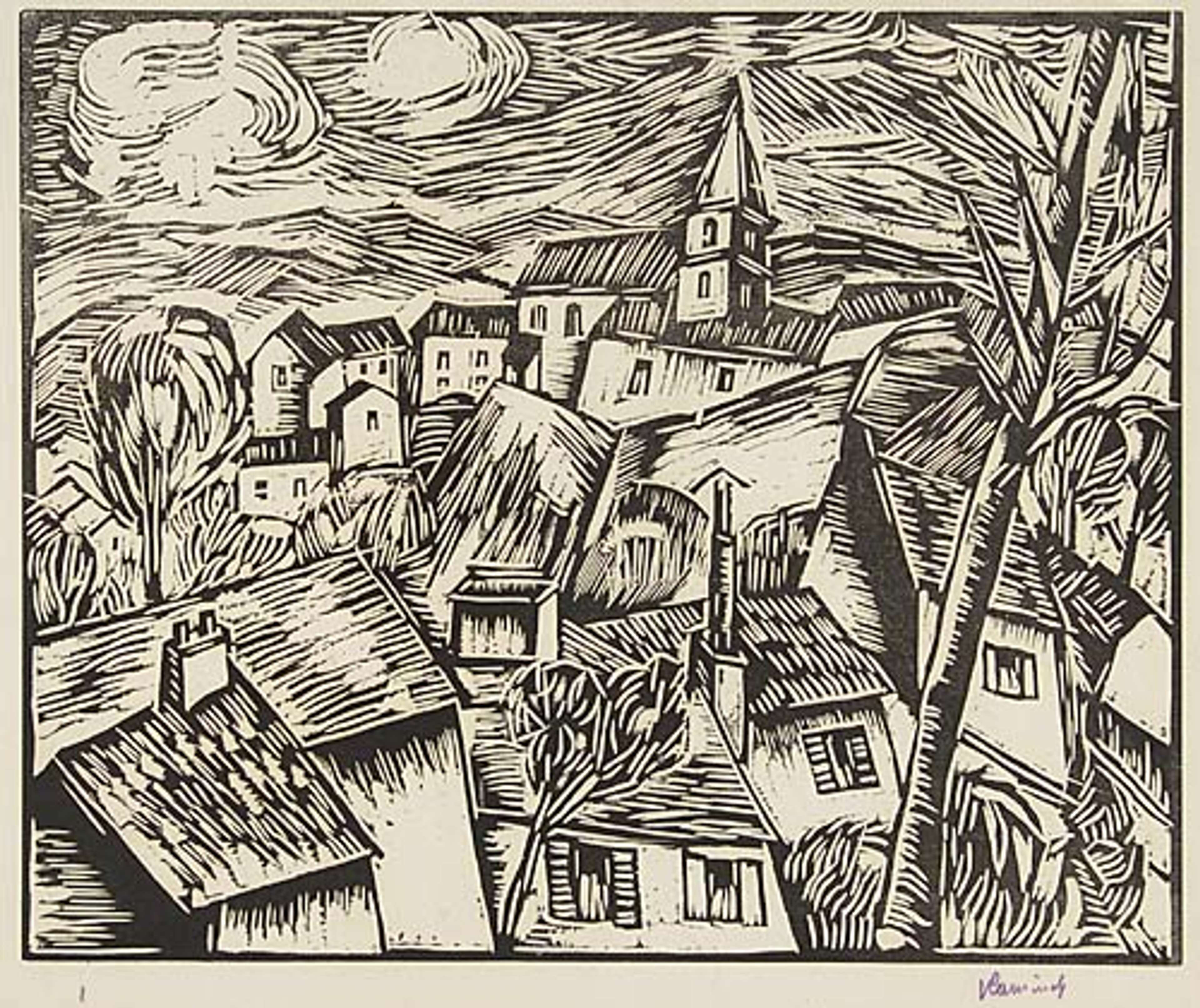 Bougival - Signed Print by Maurice de Vlaminck 1914 - MyArtBroker