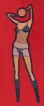 Julian Opie: Sara Gets Undressed (red) - Signed Print