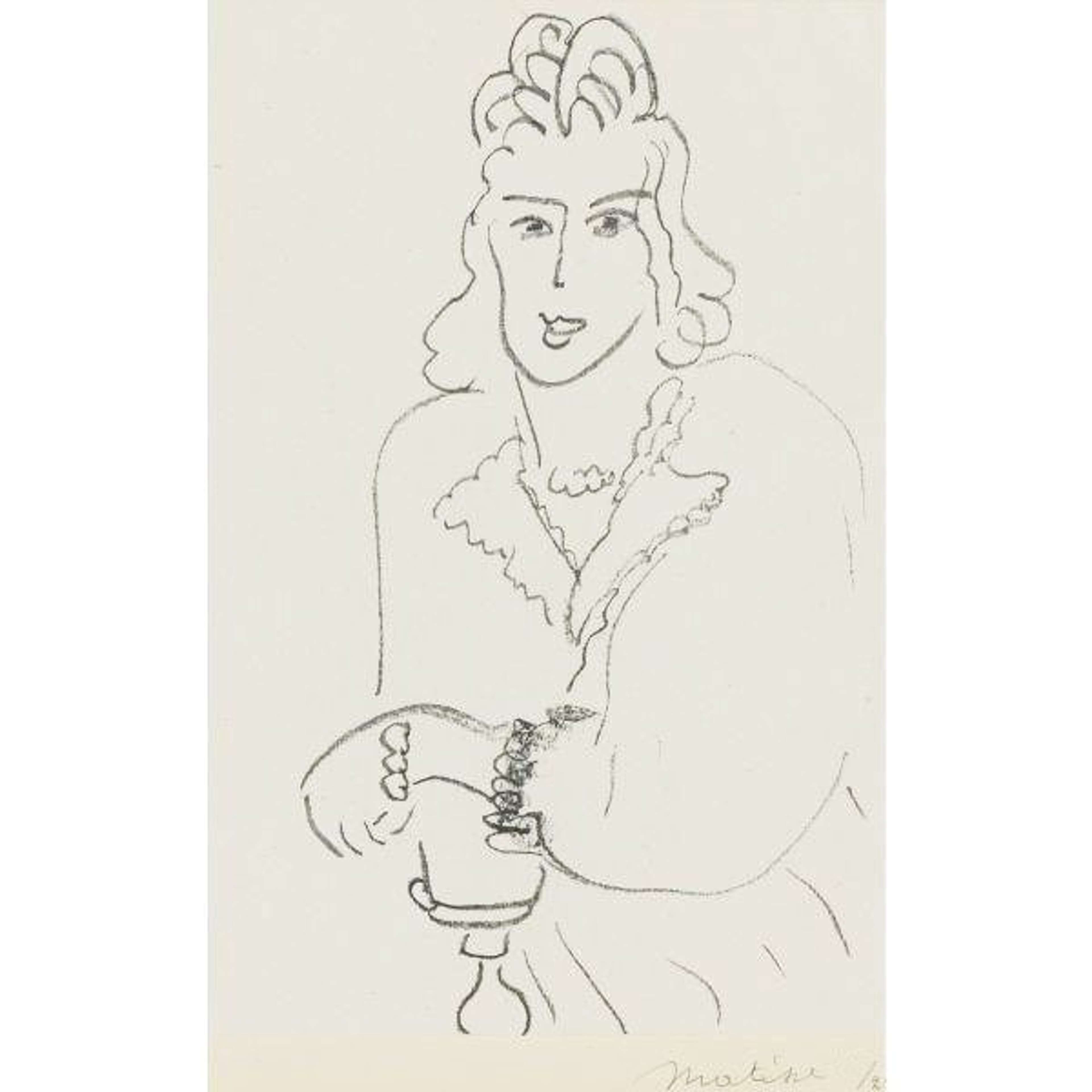 Jeune Femme Coiffure Louis XV - undefined by Henri Matisse 1942 - MyArtBroker
