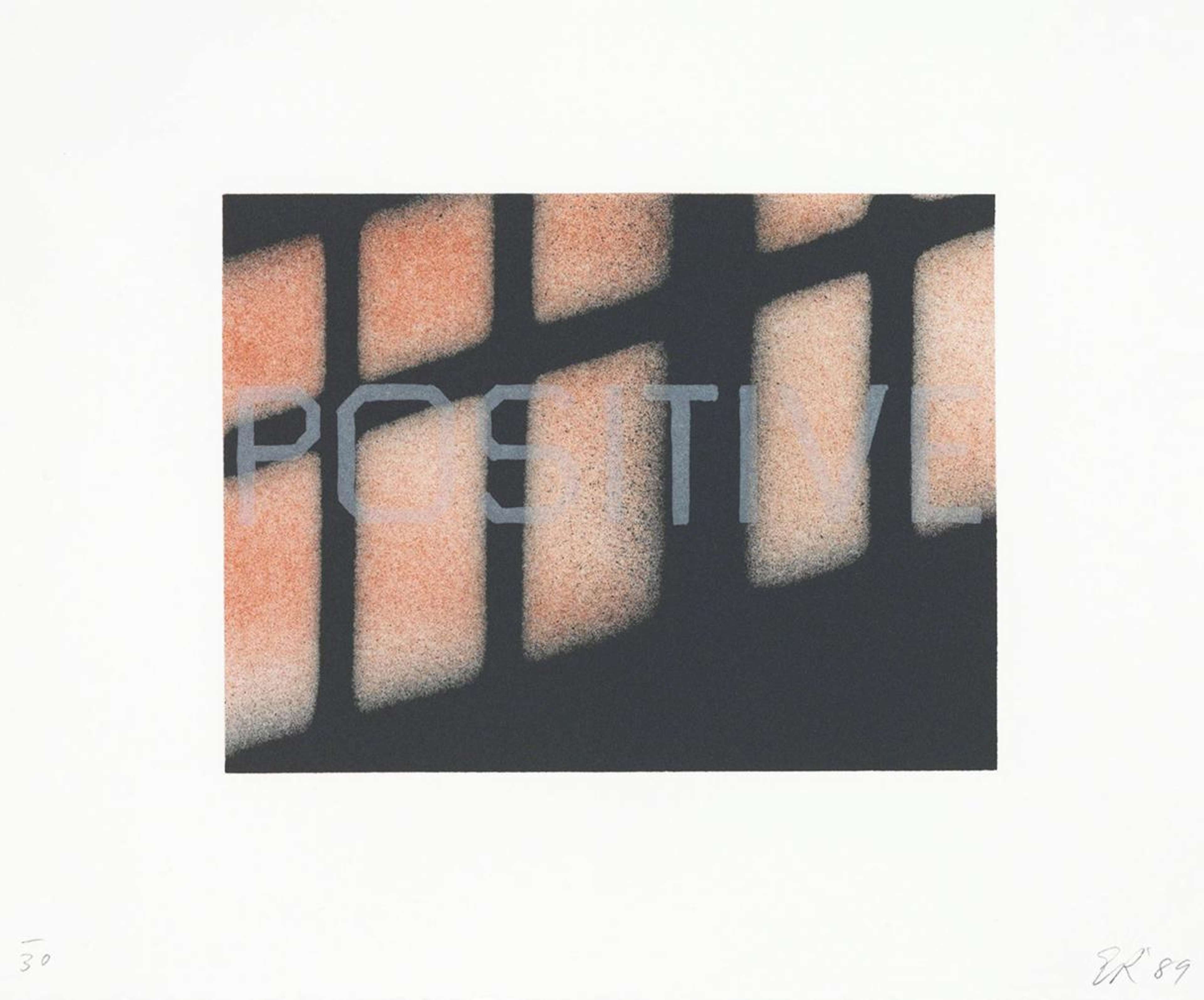 Positive - Signed Print by Ed Ruscha 1989 - MyArtBroker